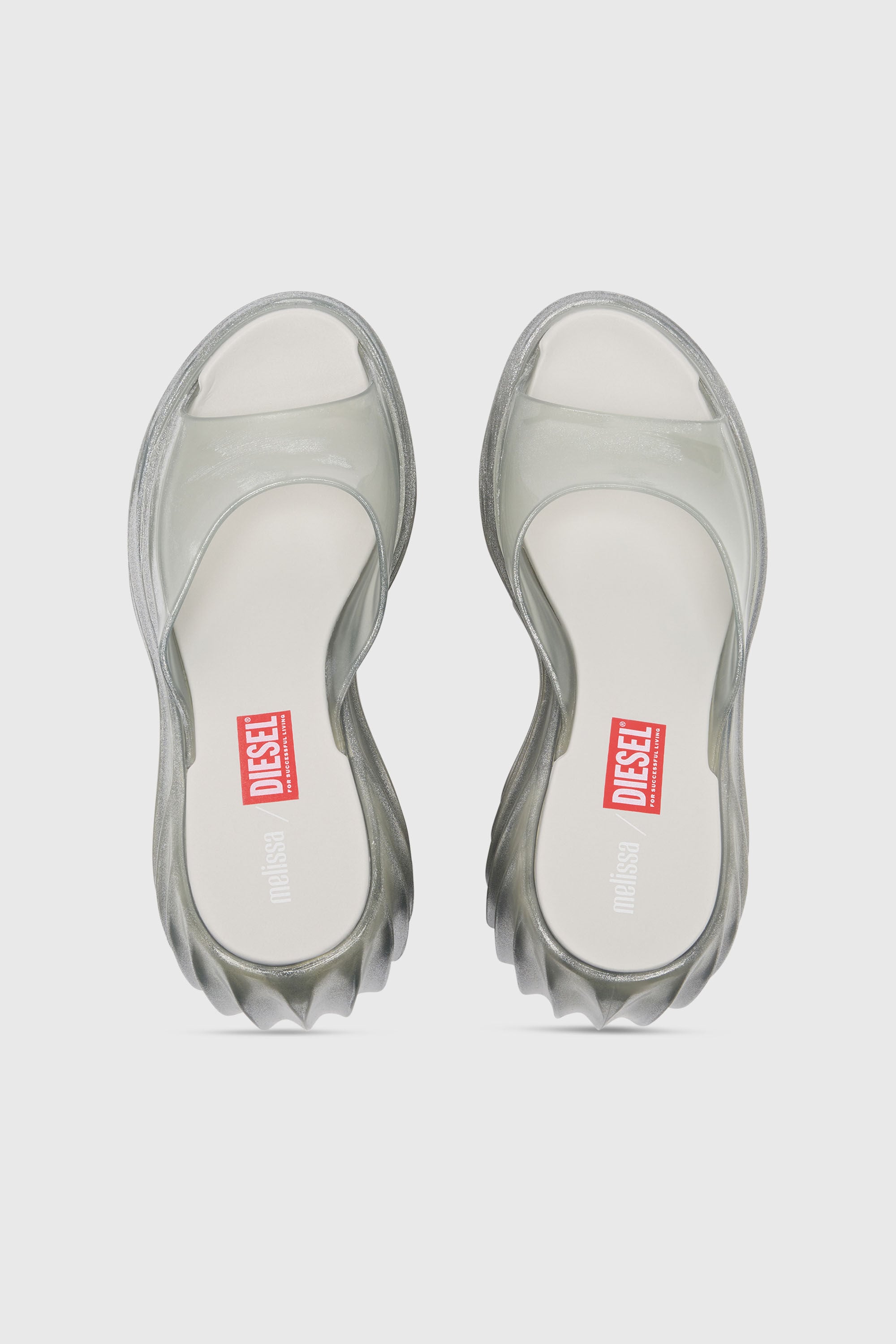 Diesel - MELISSA QUANTUM PLATFORM, Damen Plateau-Pantolette aus Melflex&reg; in Silber - 4