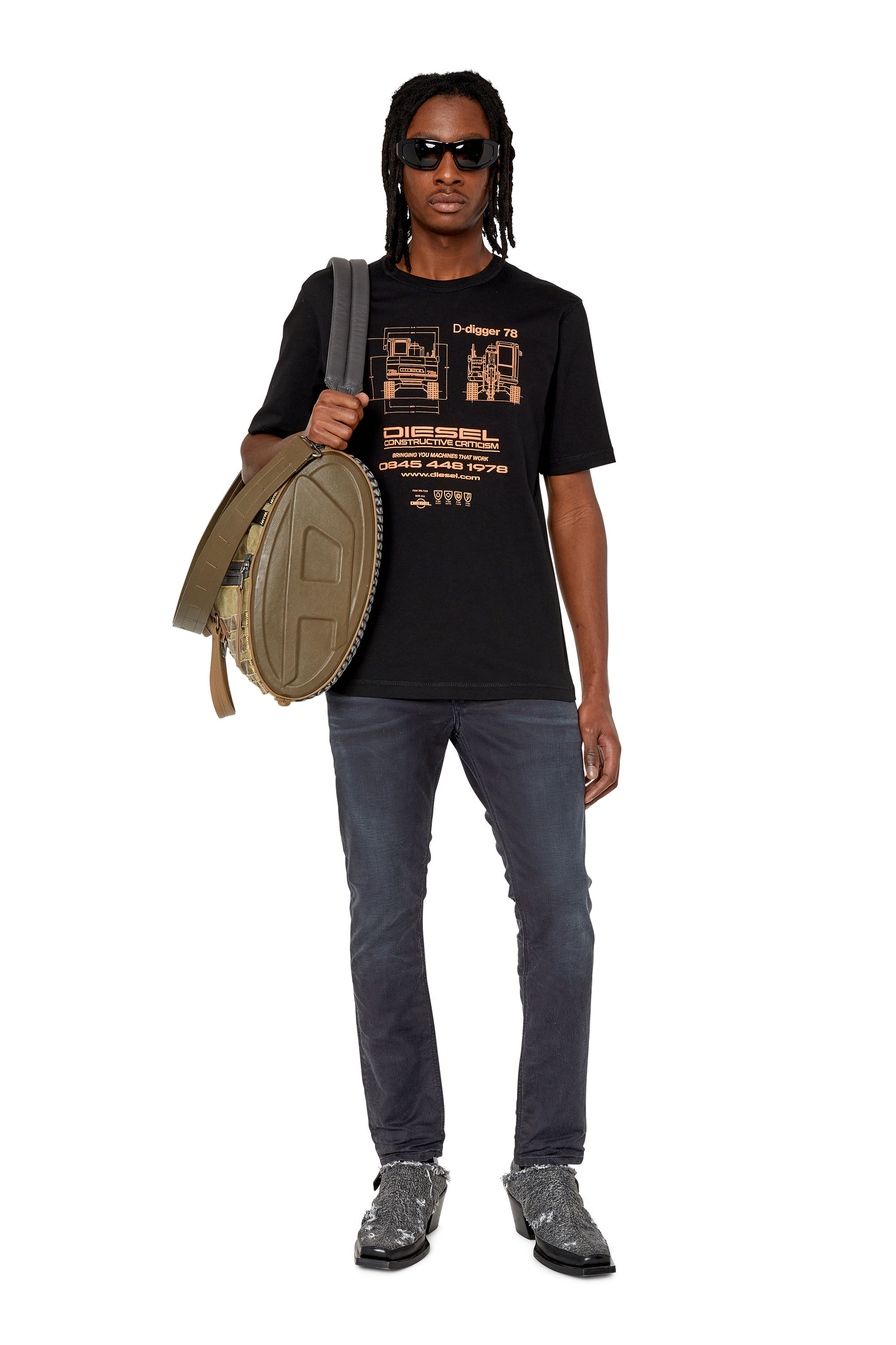 Diesel - Krooley JoggJeans® 068CQ Tapered, Schwarz/Dunkelgrau - Image 1