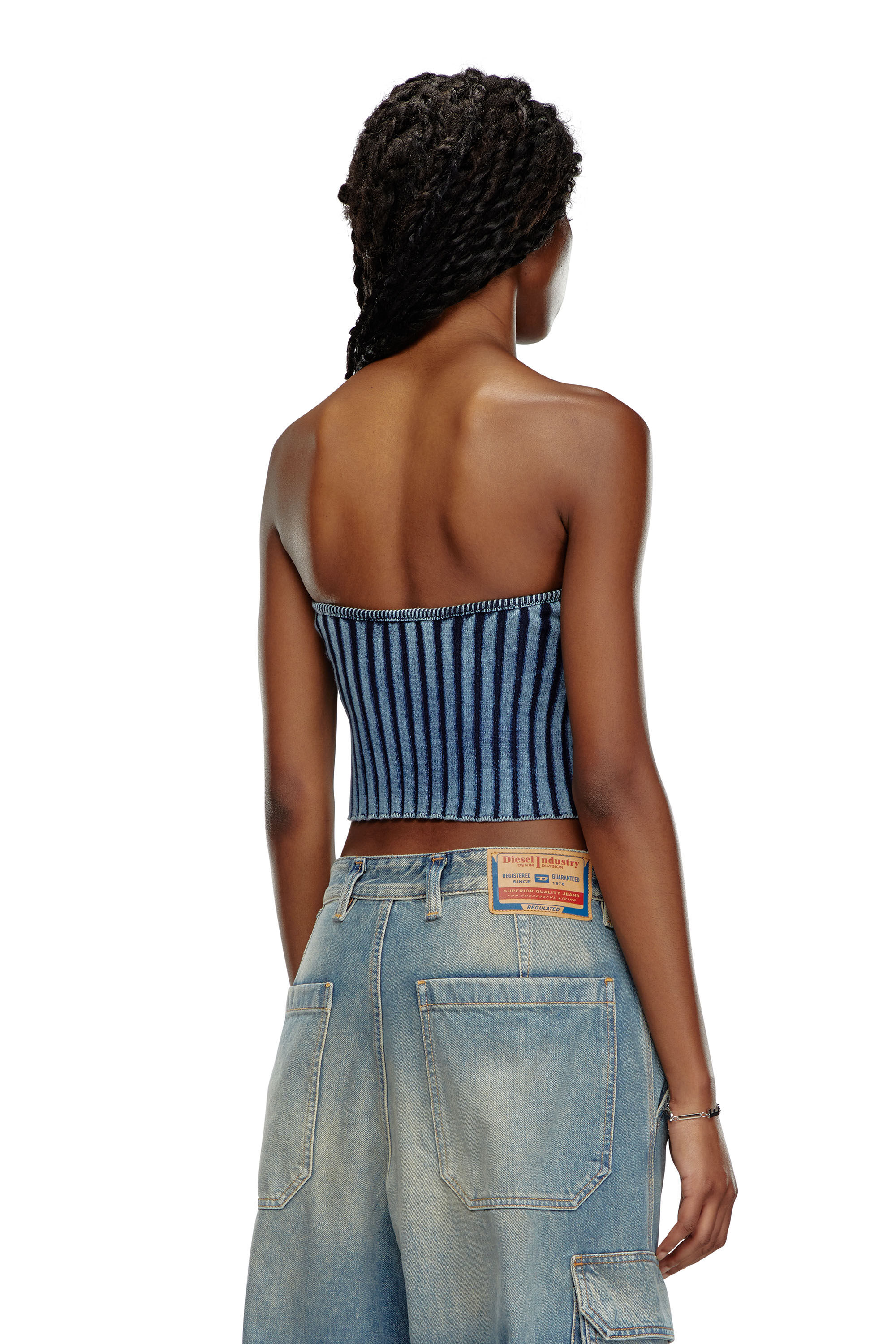 M-CLARKSVILLE Damen: Bandeau-Top, Cut Out, D-Logo | Diesel