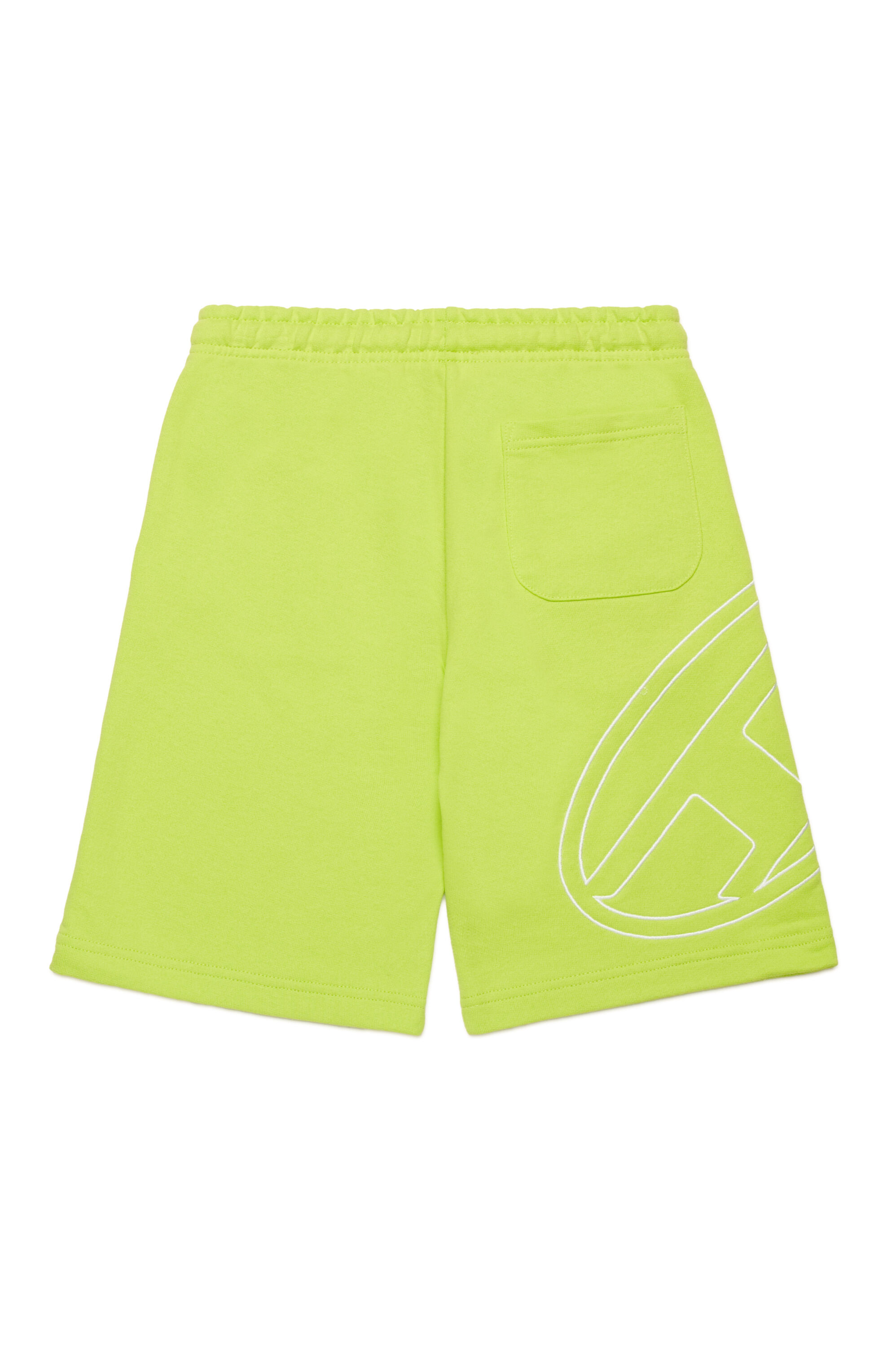 Diesel - PBETTYMEGOVALD, Herren Sweatshorts mit Oval D-Stickerei in Neongrün - 2
