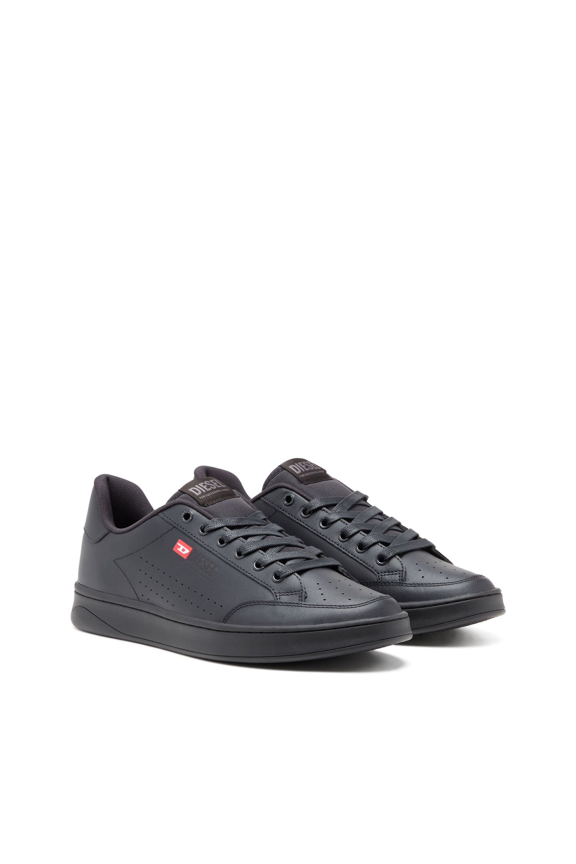 Diesel - S-ATHENE VTG, Herren S-Athene-Low Top-Sneakers aus Leder und Nylon in Schwarz - 2