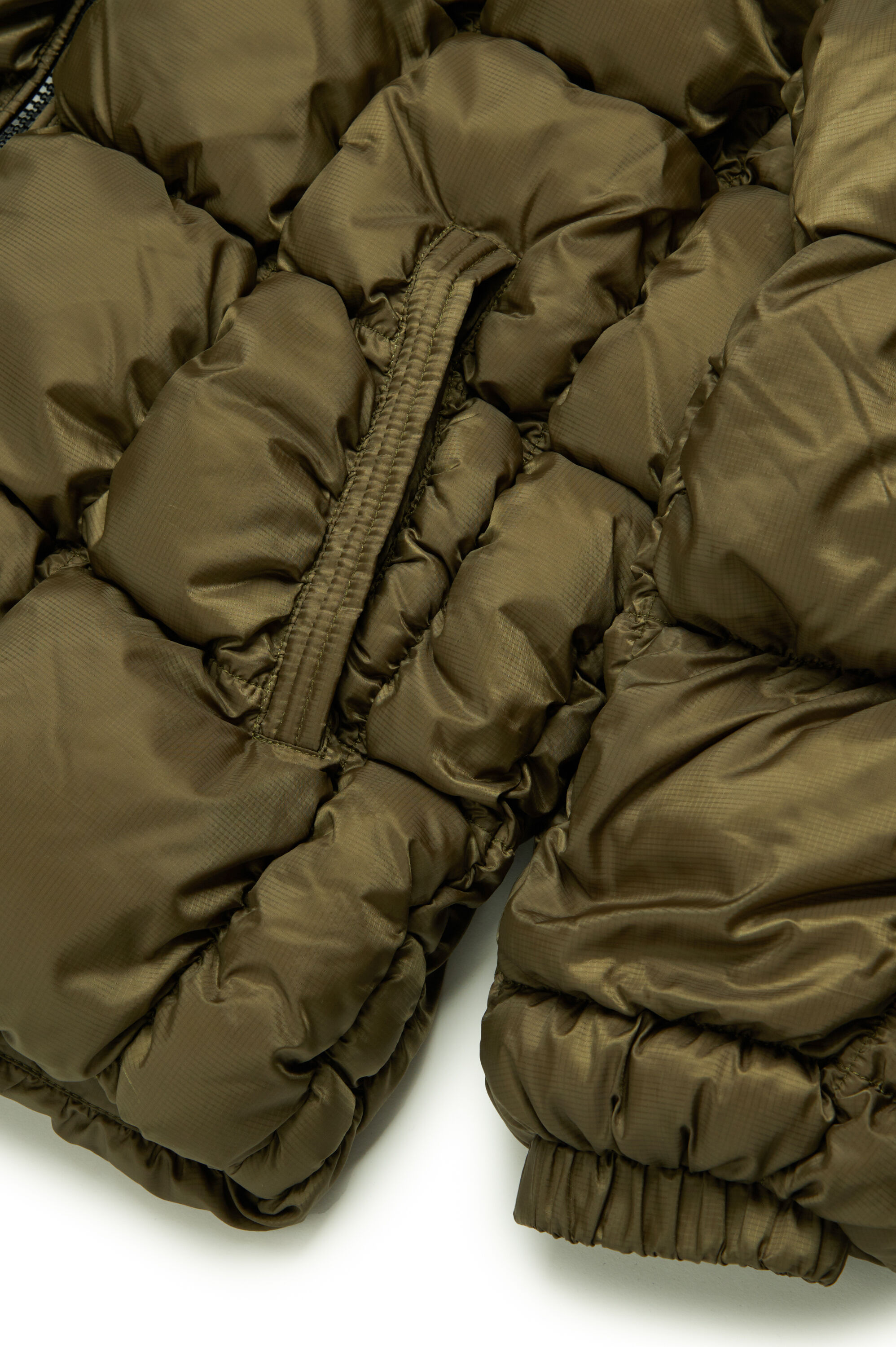 Diesel - JRAMBOLS, Unisex Puffer-Jacke mit Karo-Steppung in Grün - 4