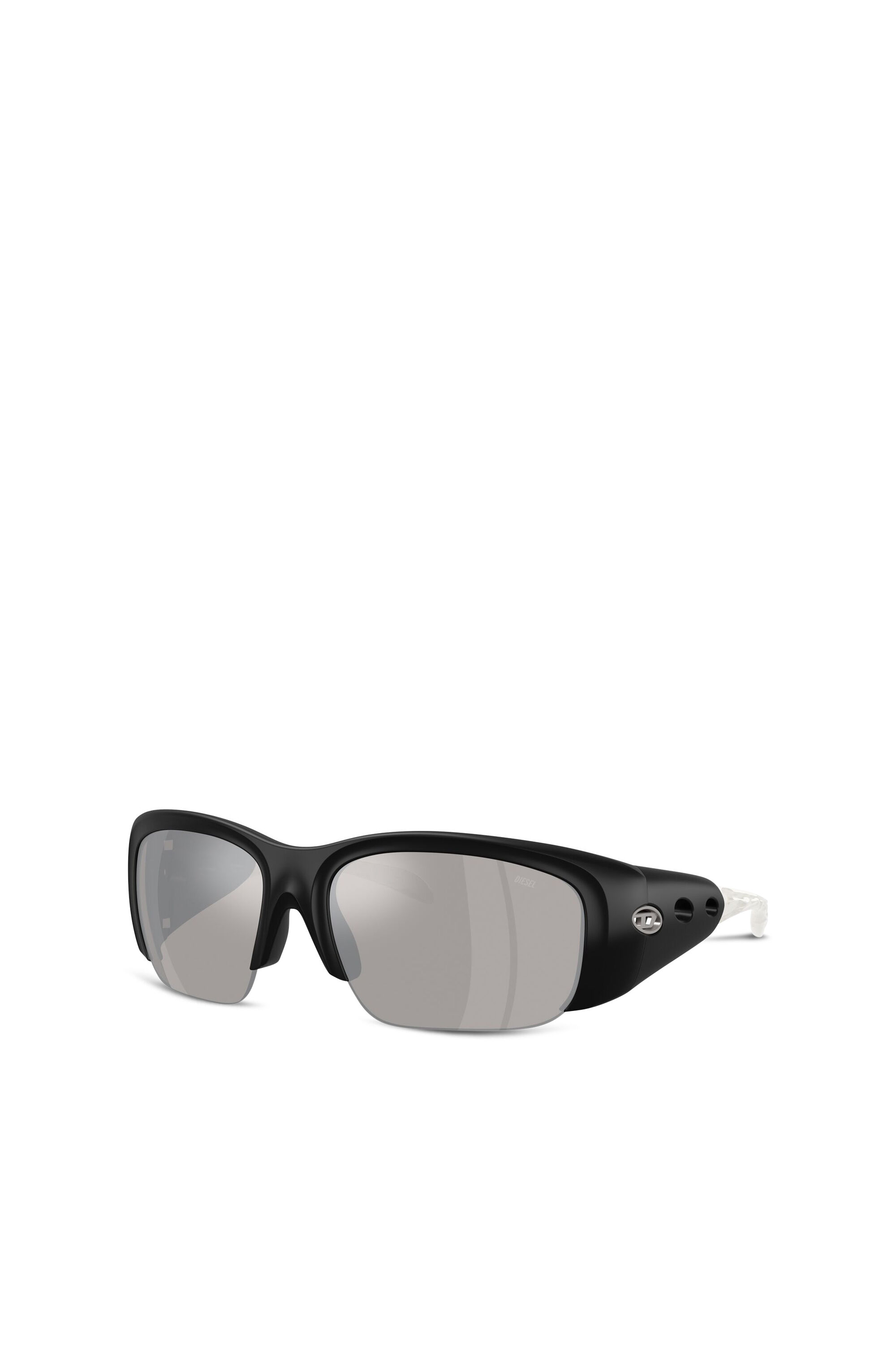 Diesel - 0DL3016U, Unisex Sonnenbrille mit Wickelb&uuml;geln in Schwarz/Grau - 4