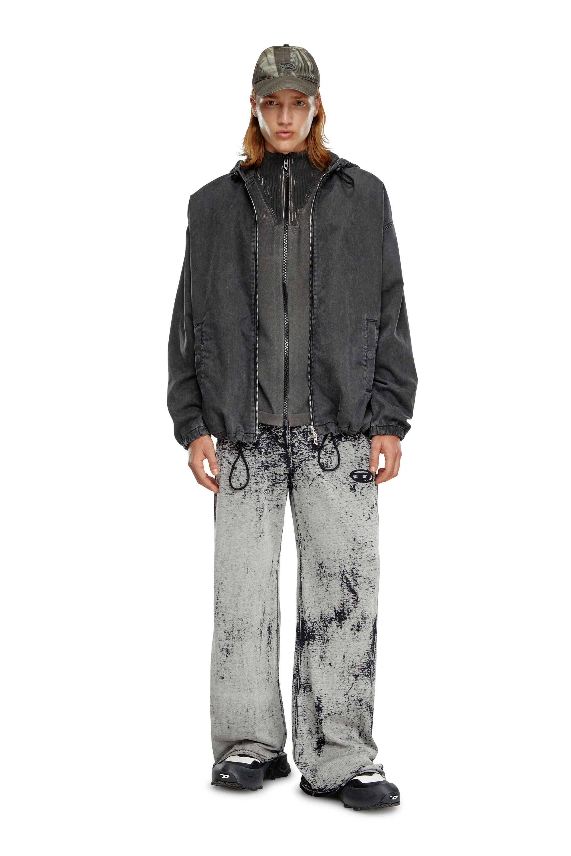 Men's Track pants in burnout plated jersey | Multicolor | Diesel