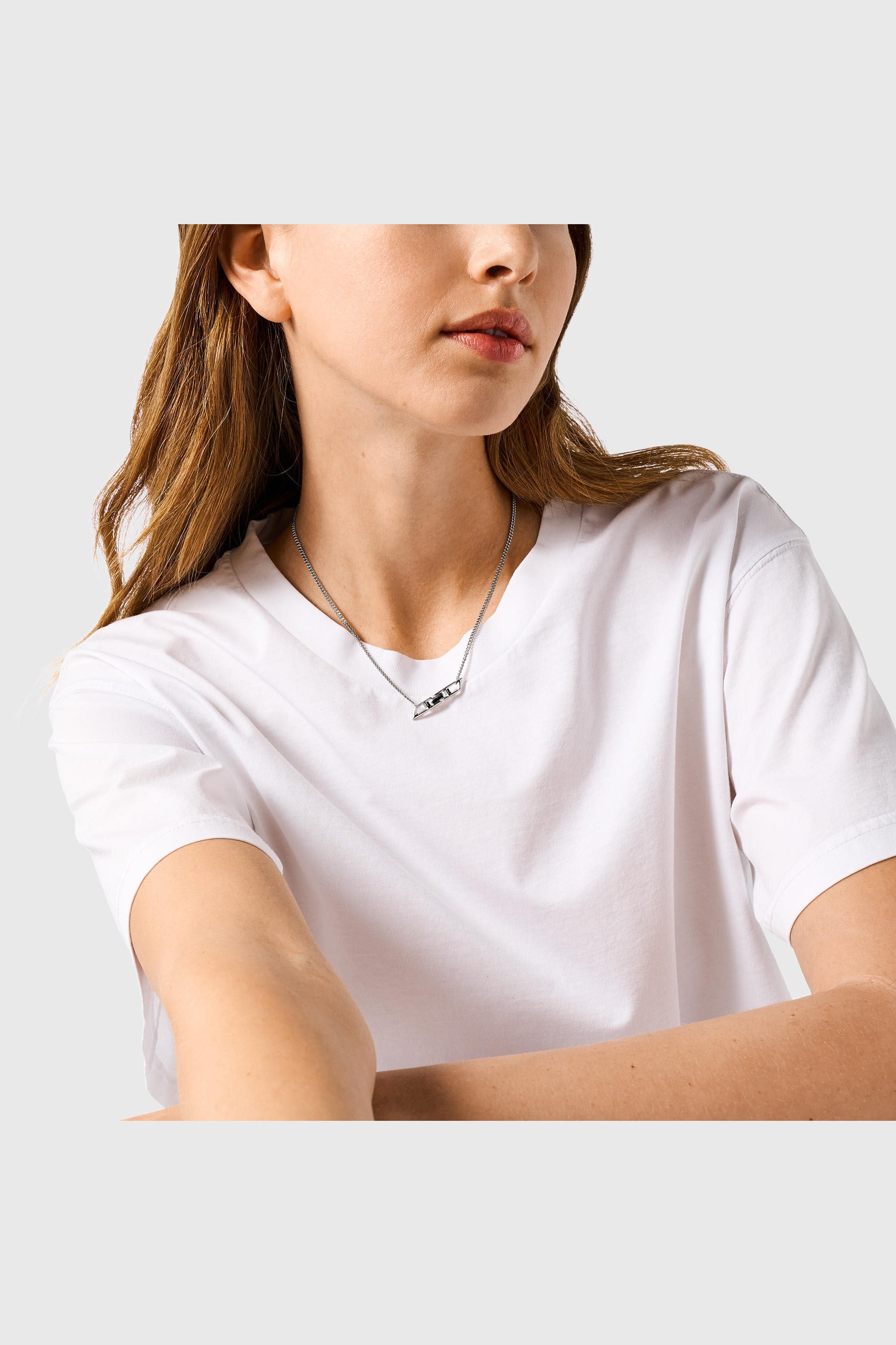 Diesel - DL1351040 STERLING SILVER JEWEL, Unisex D Logo-Halskette aus Sterlingsilber in Silber - 3