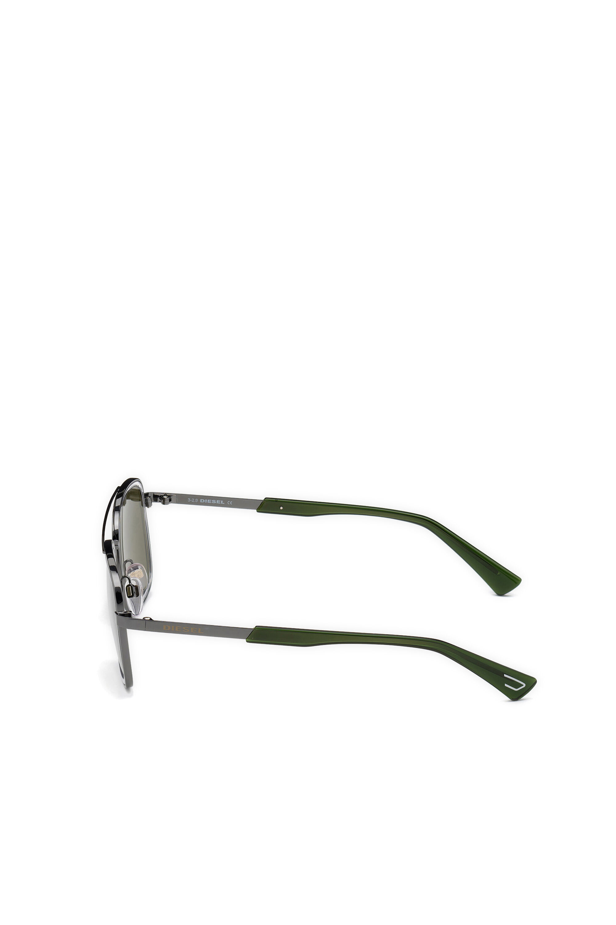 Diesel - DL0320, Herren Navigator-Brille aus Metall in Grün - 4
