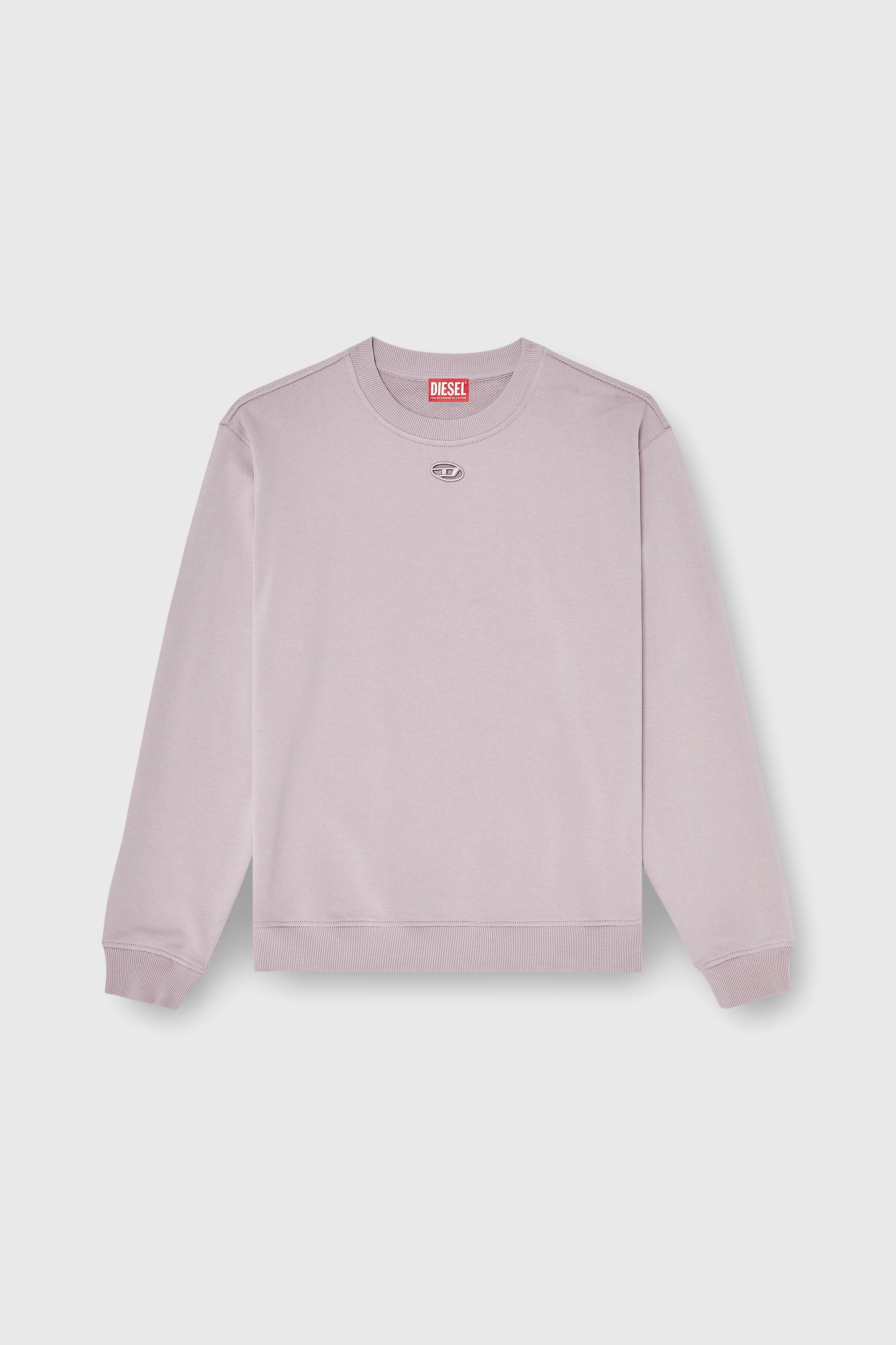 Diesel - F-NORMY-OD, Damen Baumwollsweatshirt mit ovaler D-Stickerei in Lila - 2