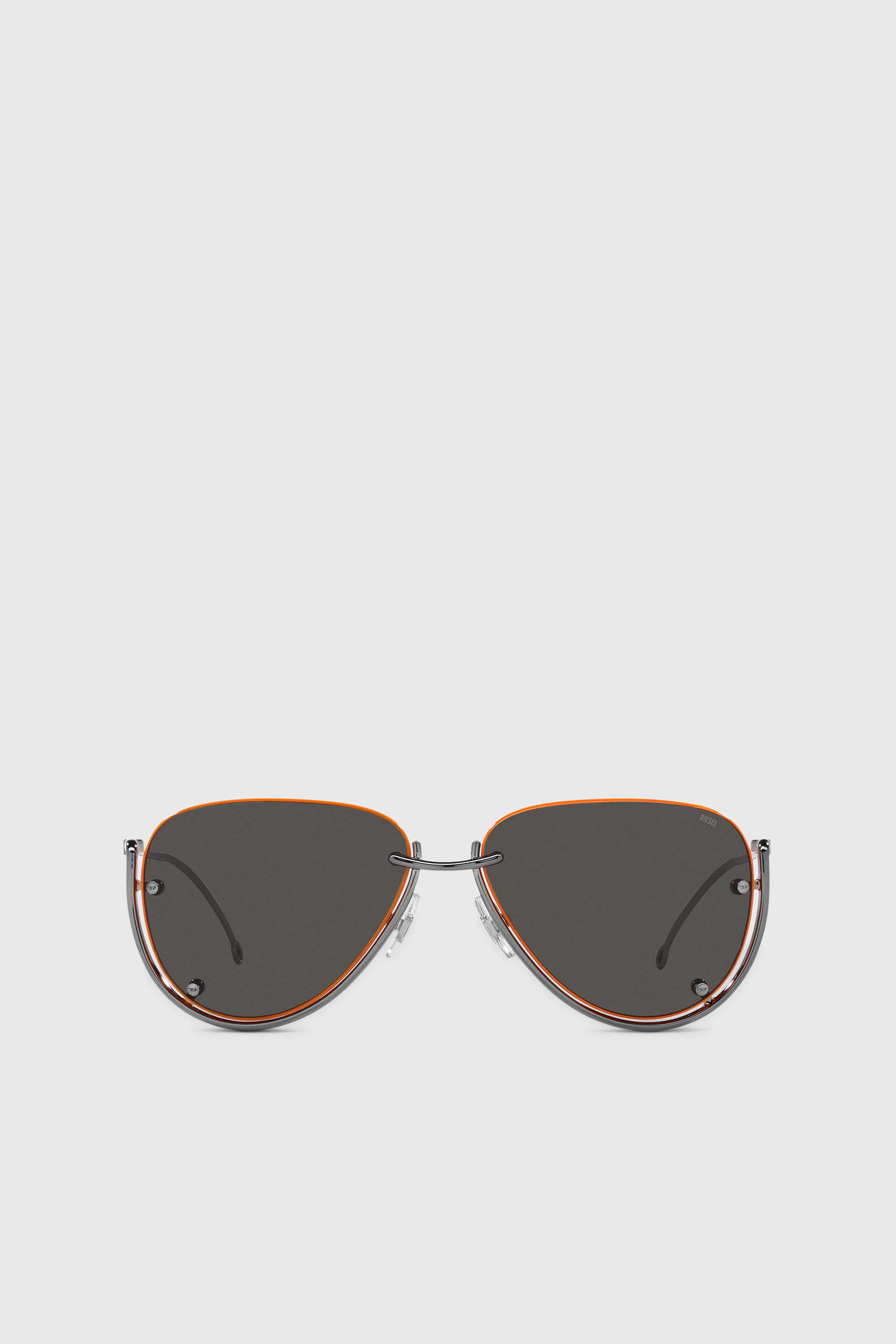 Diesel - 0DL1003, Unisex Brille in Pilotenform in Schwarz/Orange - 1