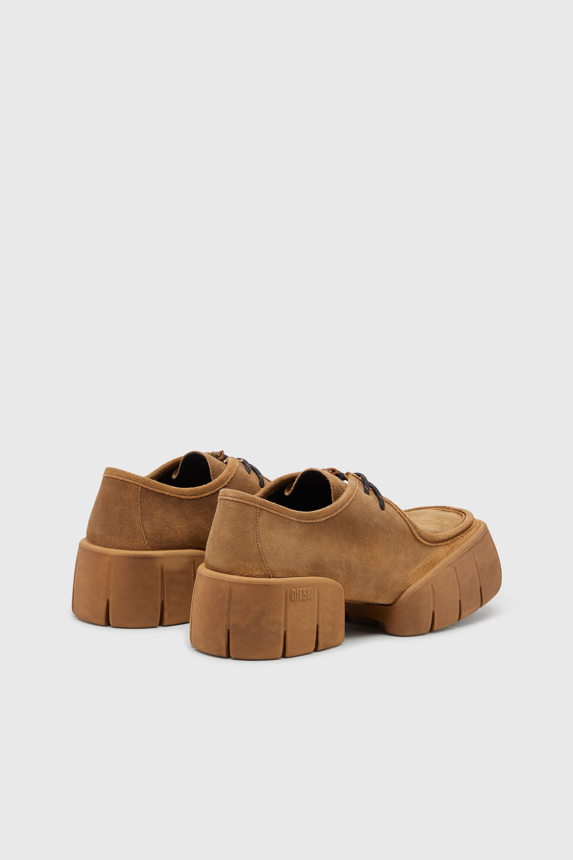 Diesel - D-TEX WB, Herren D-Tex-Mokassinschuhe aus gewachstem Wildleder in Hellbraun - 3