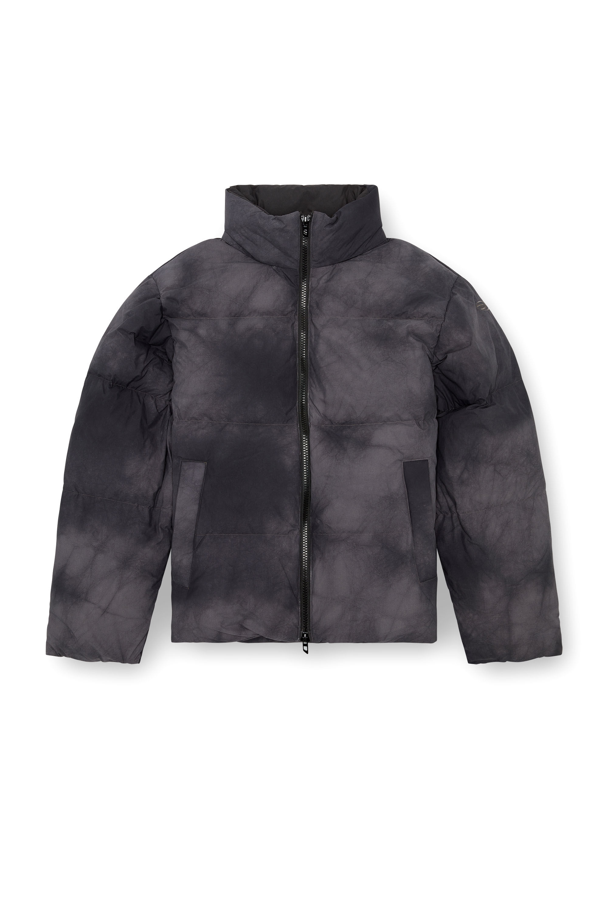 Diesel - W-RAVEEL, Herren Daunenjacke mit Kapuze aus Patchy-Nylon in Schwarz - 2