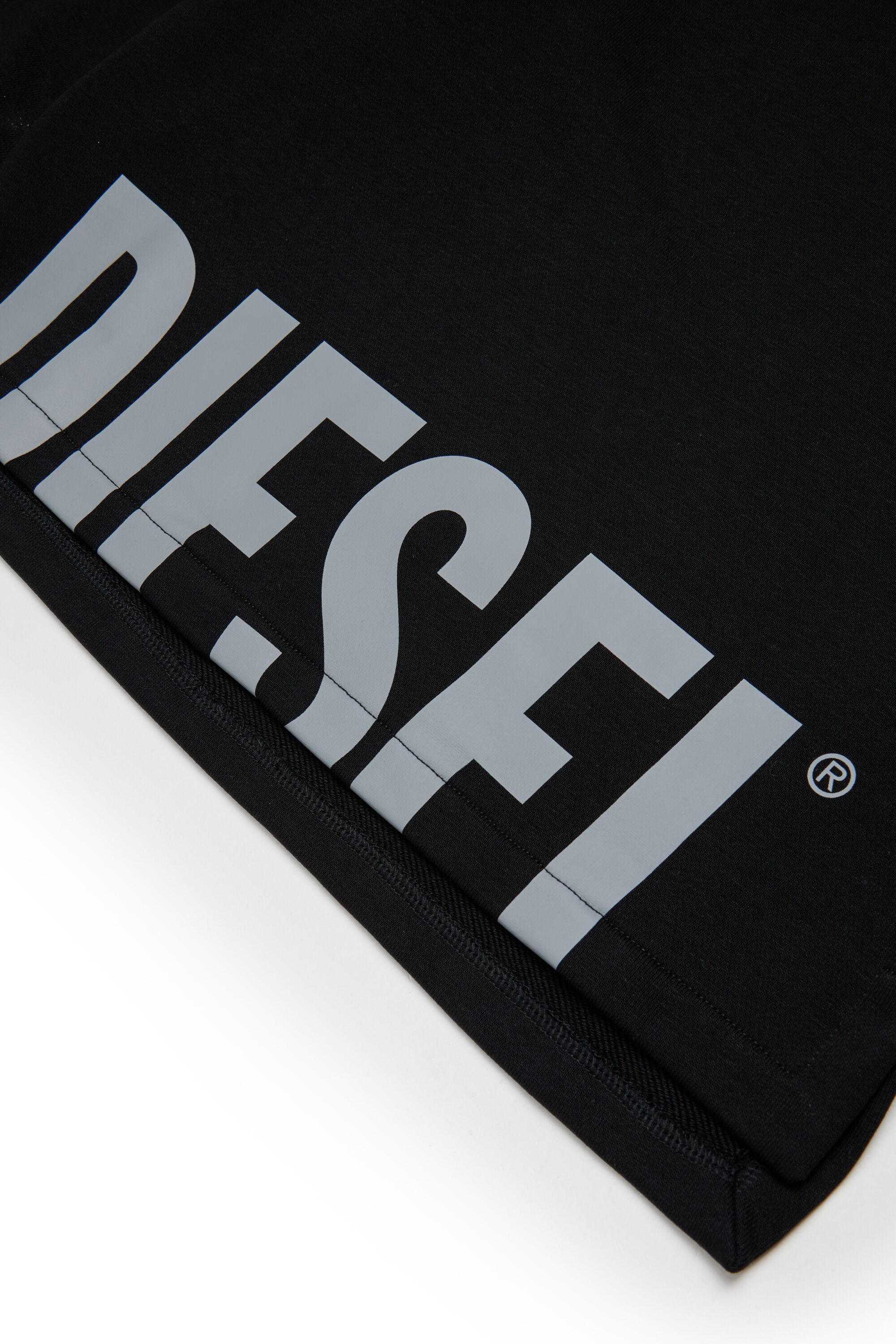 Diesel - SRES OVER, Herren Sweatshirt mit abgeschnittenem Logo-Print in Schwarz - 4