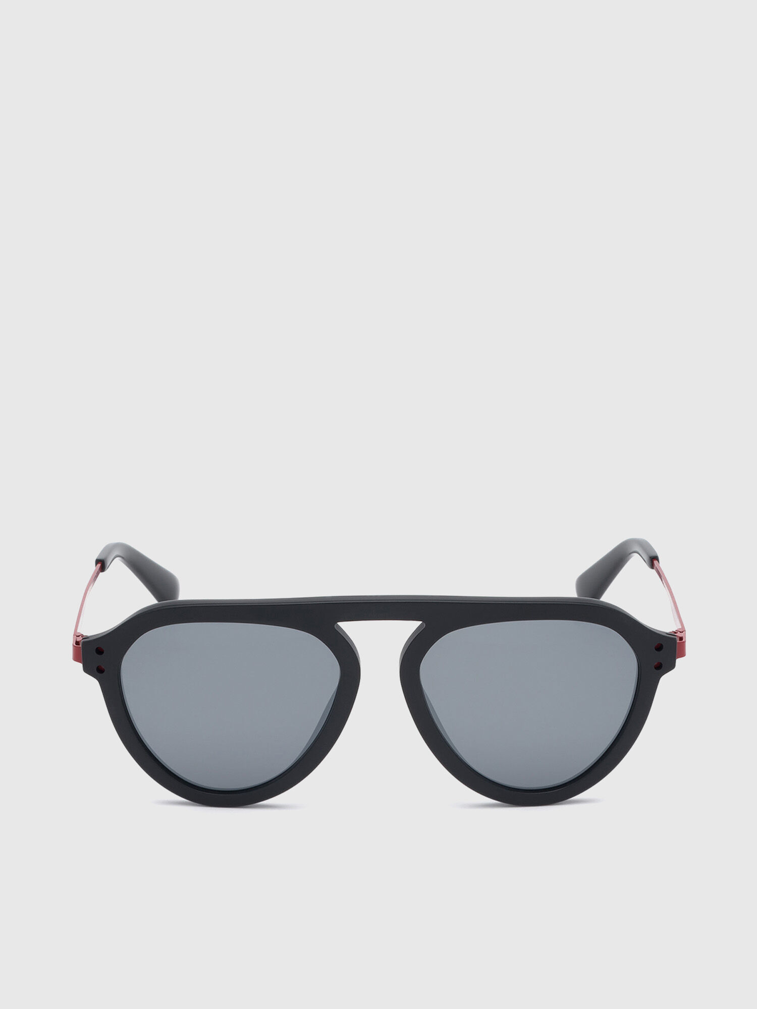 Diesel - DL0277, Herren Pilotensonnenbrille aus acetat in Schwarz/ Rot - 1