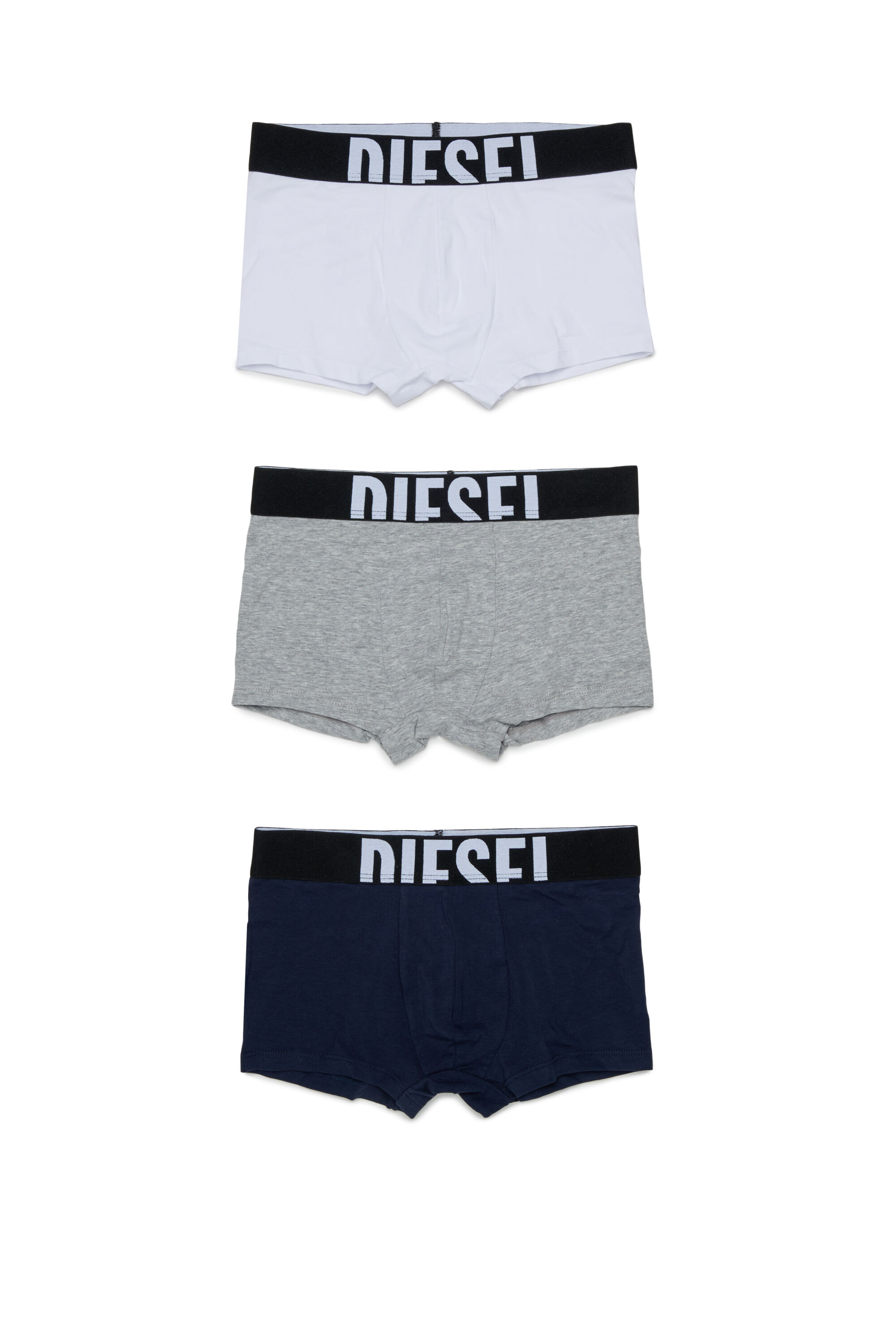 Diesel - UM-UMILLOTRIPACK-DD, Herren 3er-Pack Boxershorts aus stretch-baumwolle in Grau/Schwarz - 1