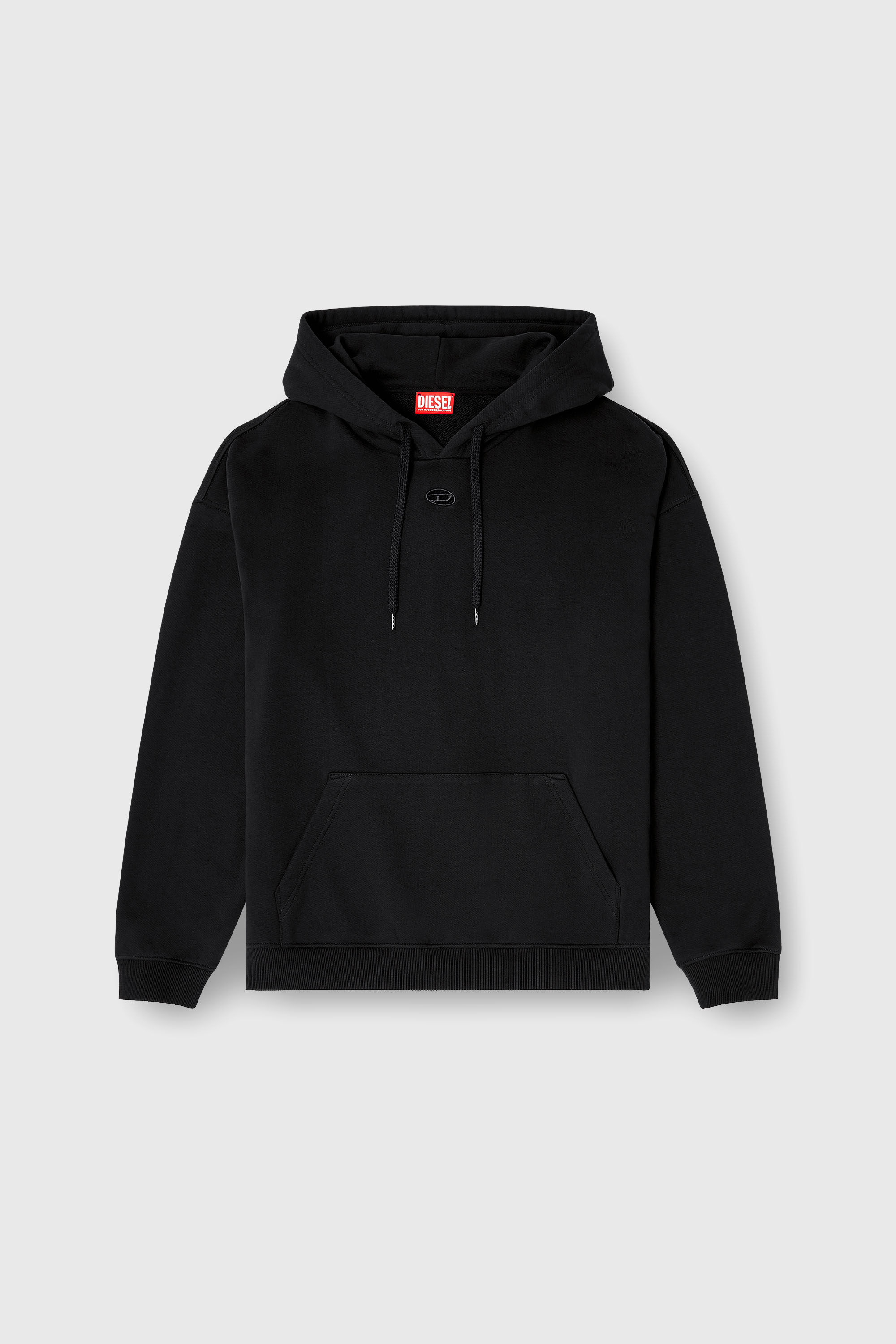 Diesel - S-BOXT-HOOD-DCO, Herren Locker geschnittener Hoodie mit K&auml;ngurutasche in Schwarz - 2