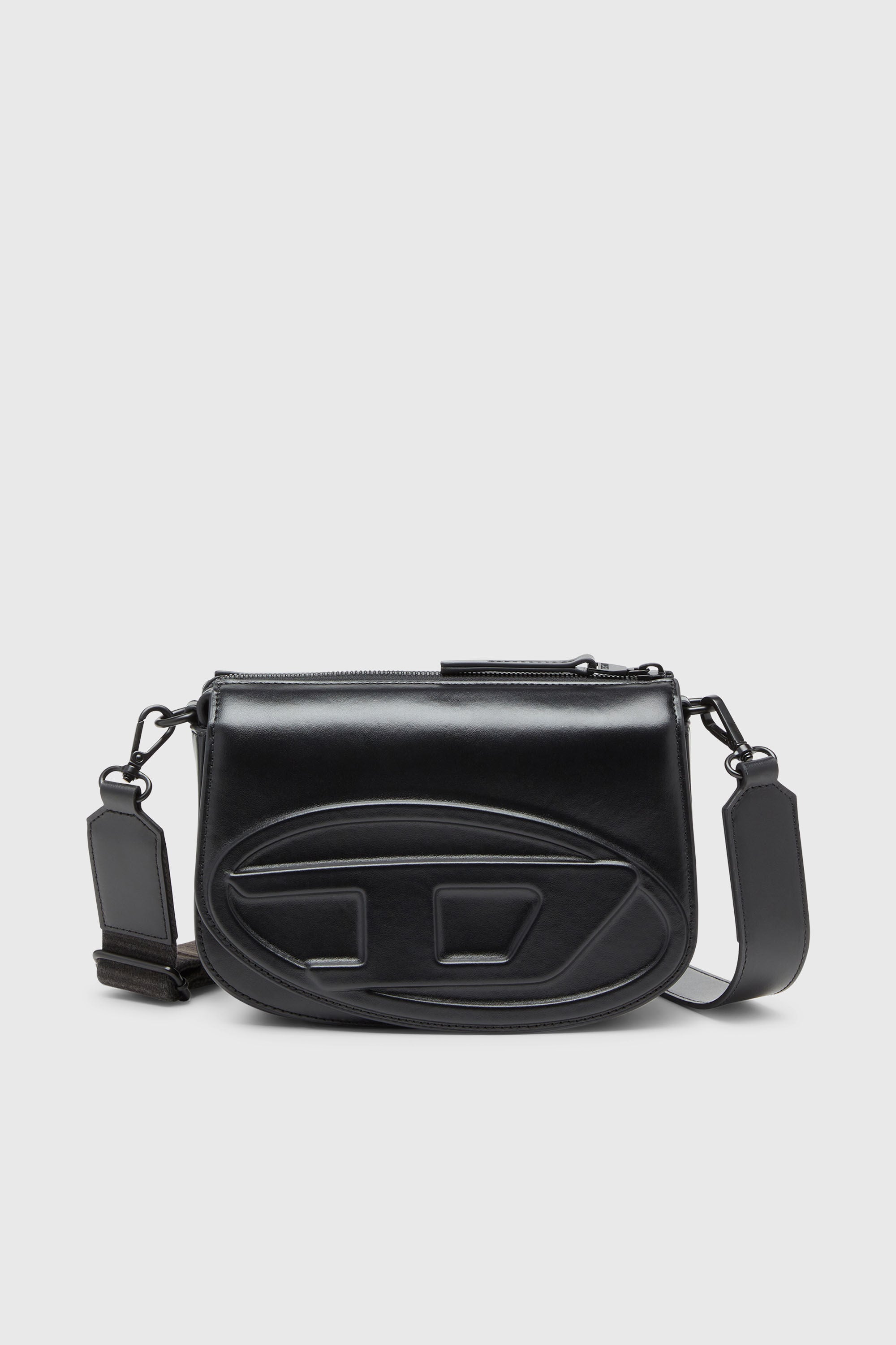Diesel - 1DR CAMERA BAG, Unisex's 1DR-Camera bag in premium leather in Black - 2