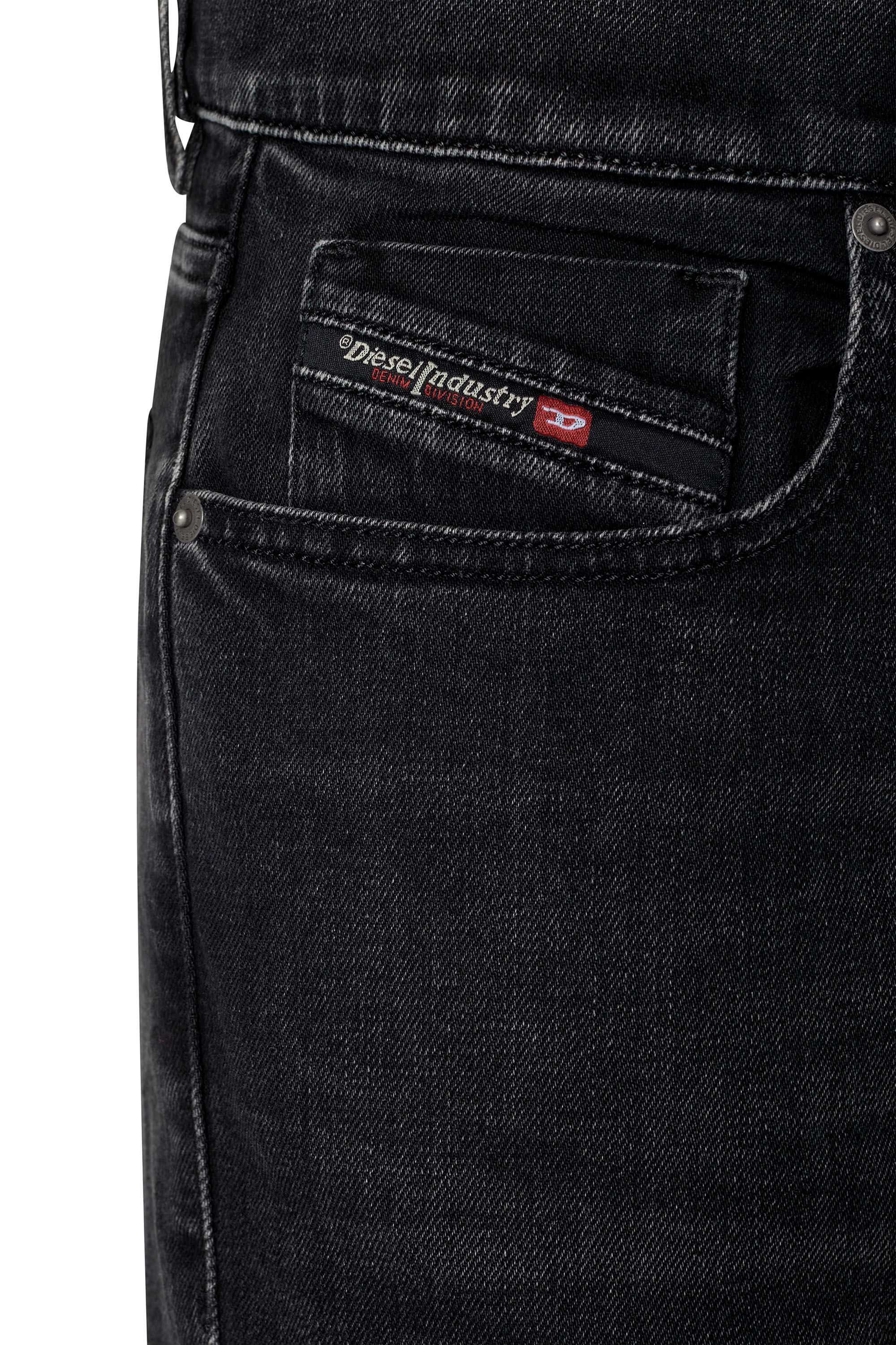 Diesel - Slim Jeans 2019 D-Strukt 09B83, Schwarz/Dunkelgrau - Image 5