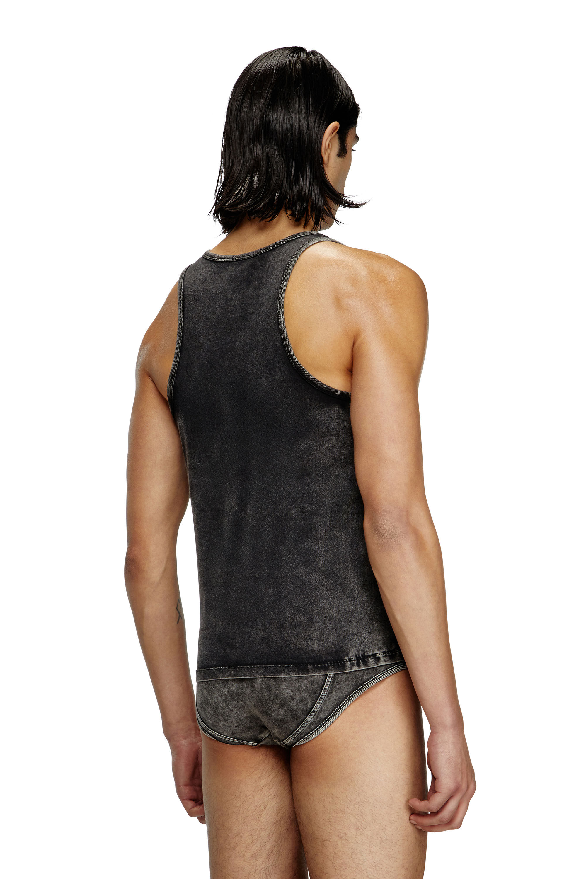 Diesel - WALTY-DNM, Herren Tanktop mit Denim-Effekt in Schwarz - 4