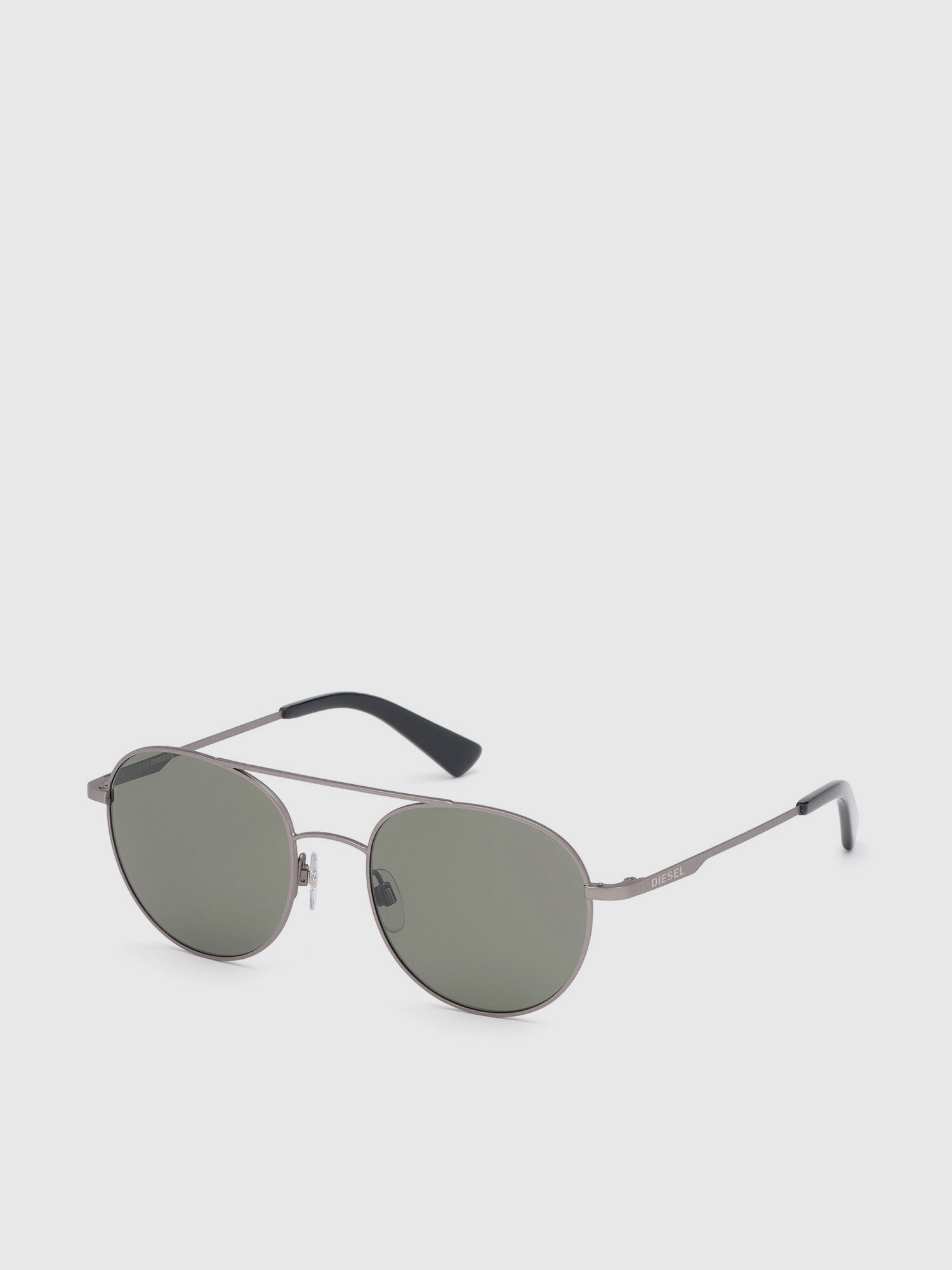 Diesel - DL0286, Unisex Sonnenbrille aus metall mit runden gläsern in Dunkelbeige - 2