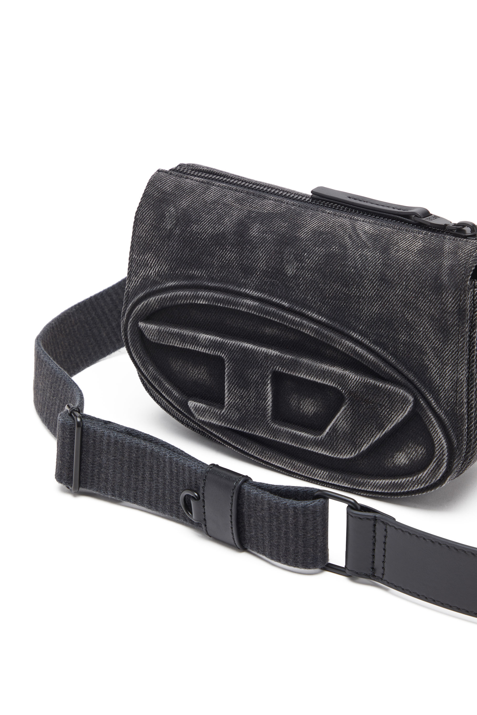 Diesel - 1DR CAMERA BAG, Unisex 1DR-Camera Bag aus Stonewashed-Denim in Schwarz - 2