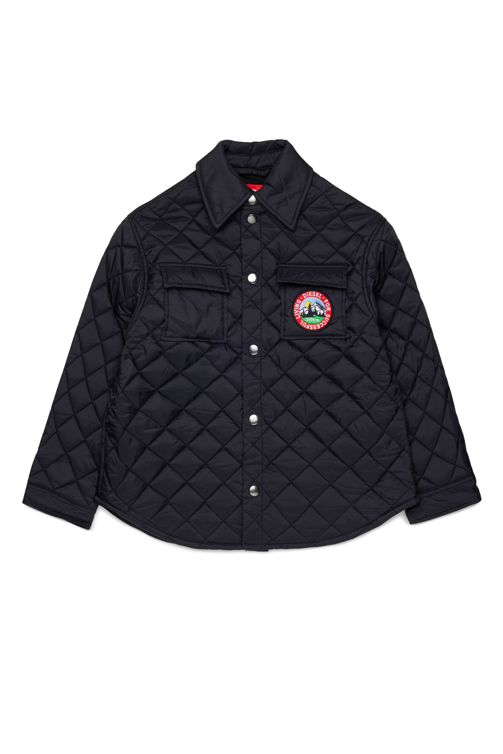 Diesel - JMONTY, Unisex's Shirt jacket in quilted nylon in Black - 1