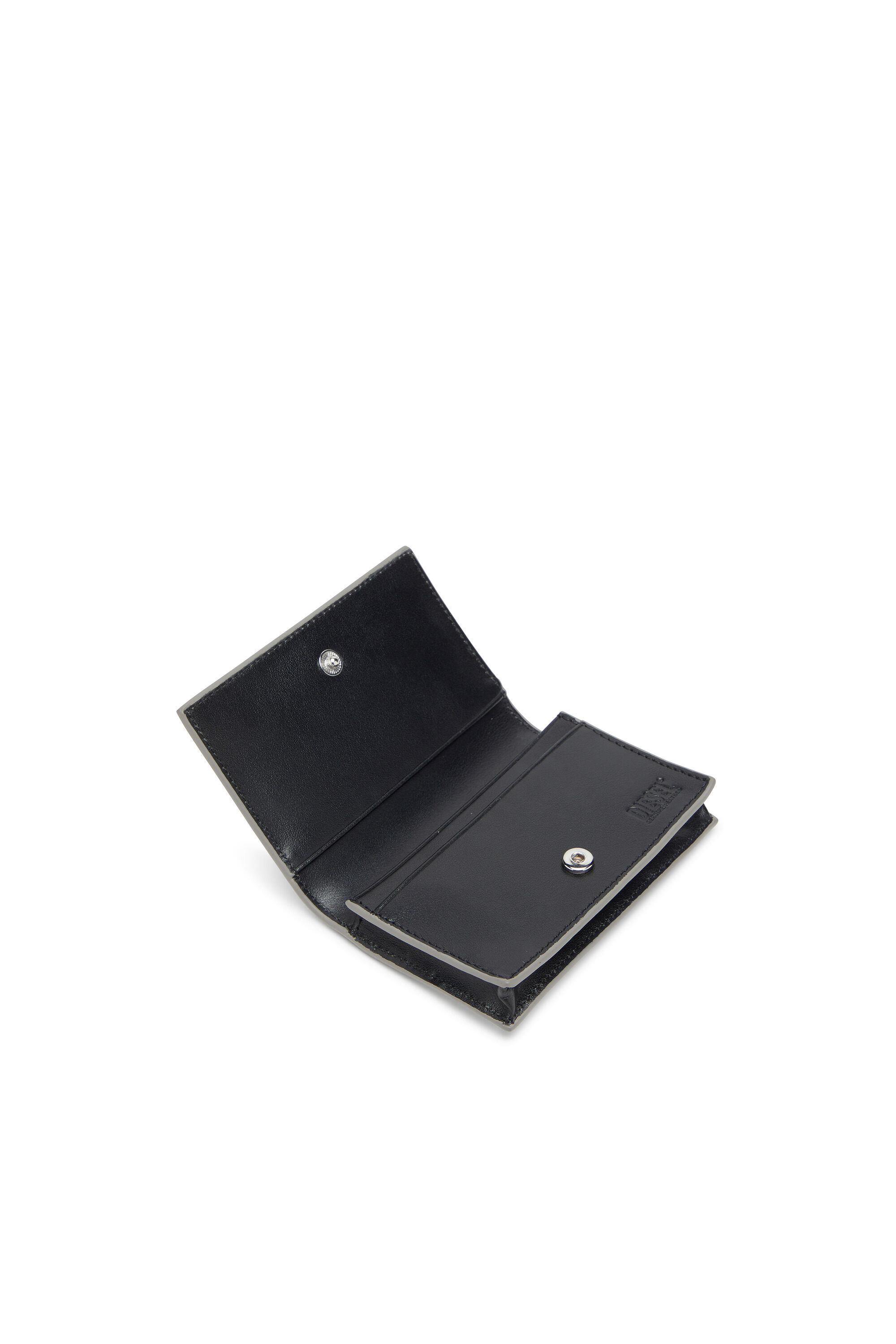 Diesel - 1DR CARD HOLDER IV, Damen Metallischer Lederkartenhalter in Silber - 3