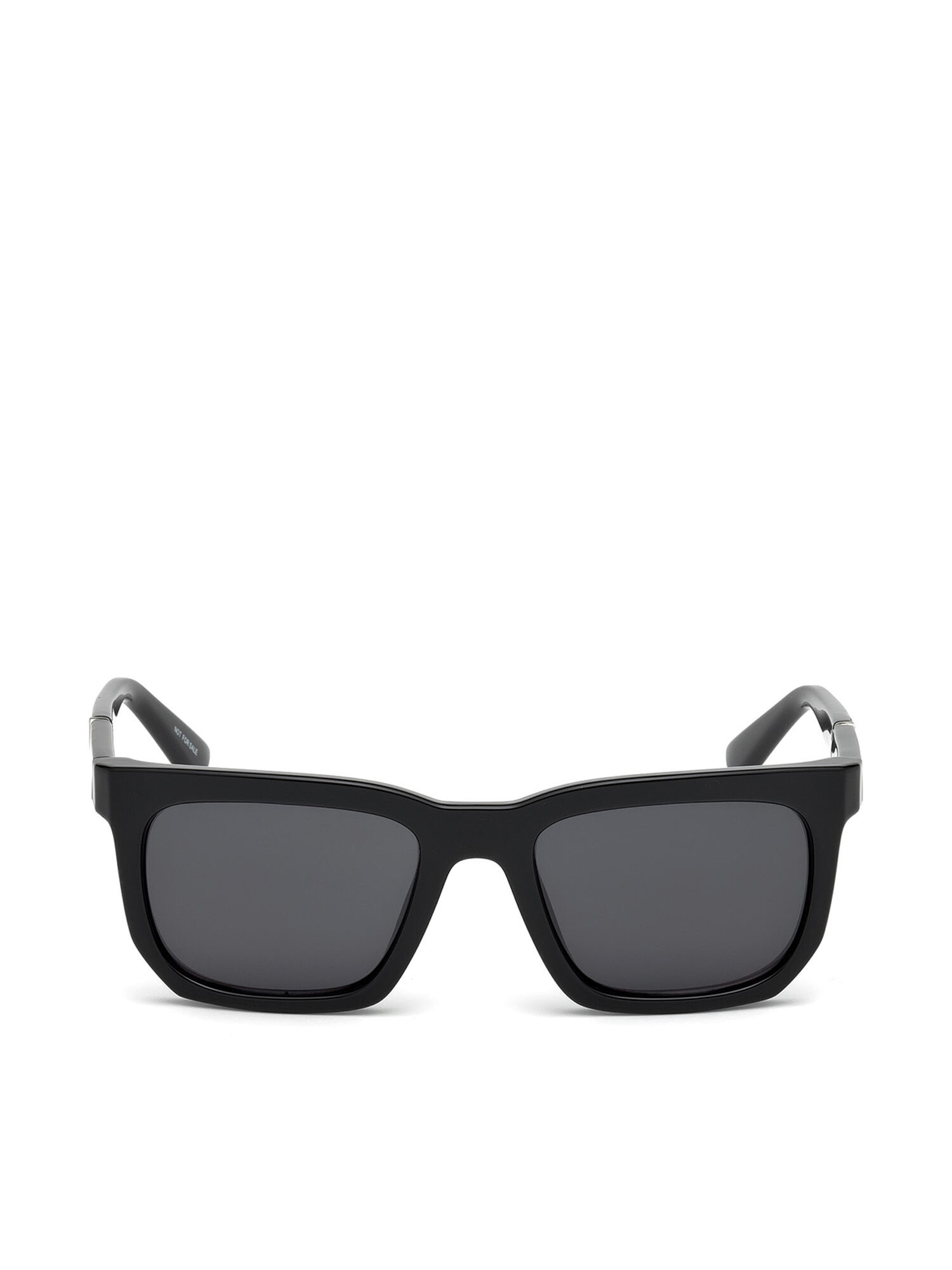 Diesel - DL0254, Herren Eckige Sonnenbrille mit schmaler Sonnenblende in Schwarz - 1