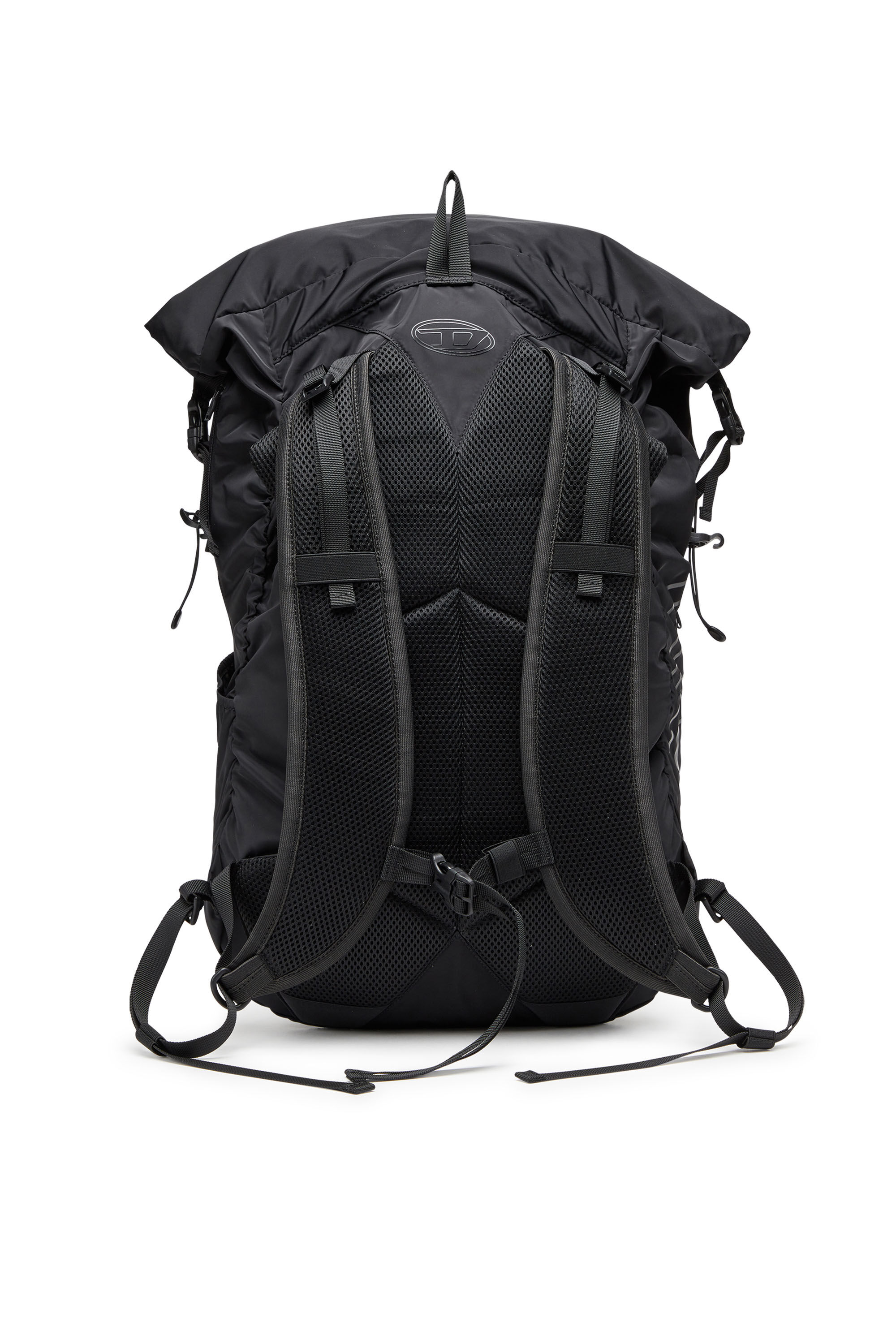 Herren Drape Rolltop Rucksack aus Nylon Schwarz Diesel