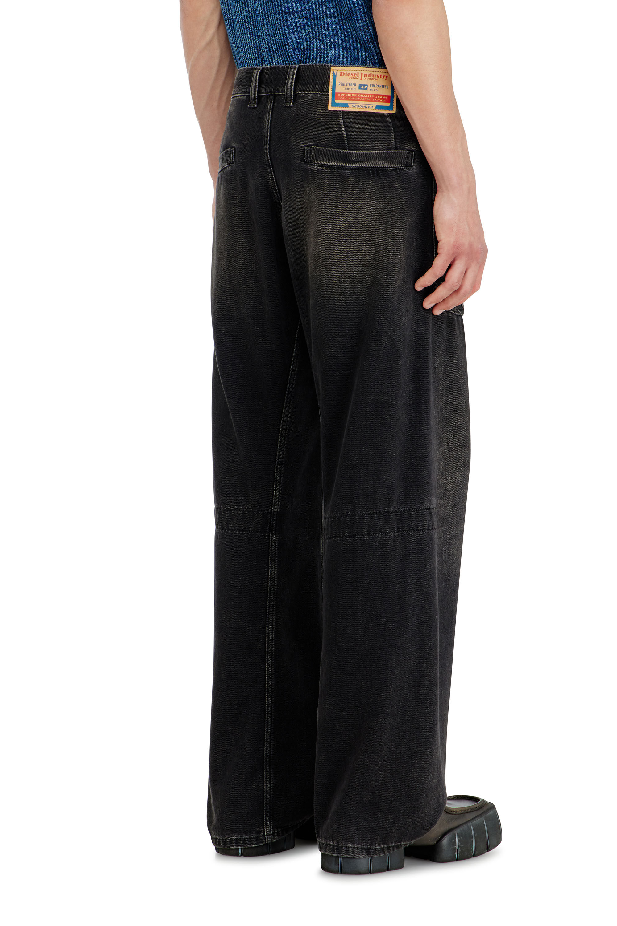 Diesel - Herren Relaxed Jeans D-Zeta 09J96, Schwarz/Dunkelgrau - 5