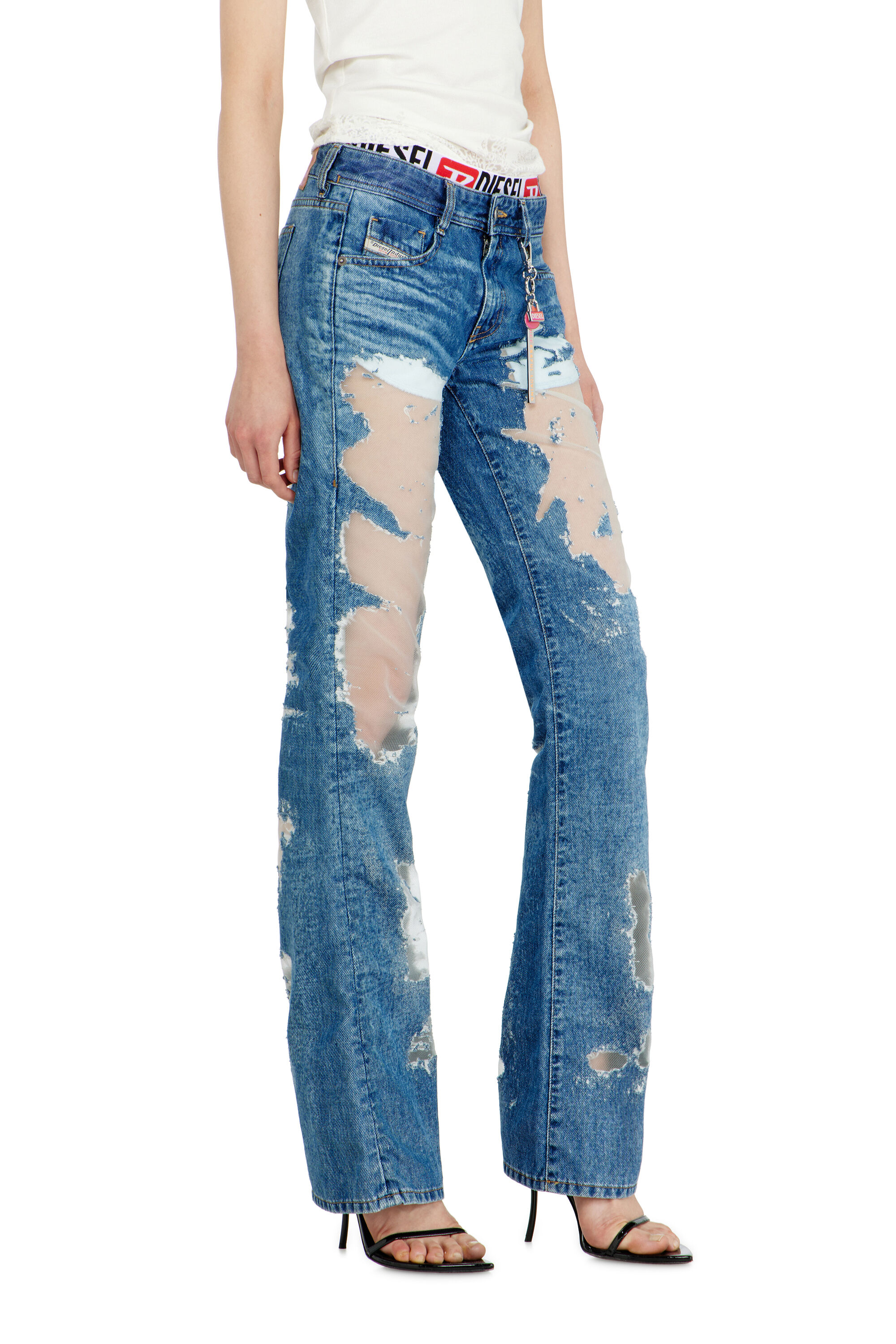 Diesel - Damen Bootcut Jeans 1969 D-Ebbey 068ZH, Mittelblau - 5