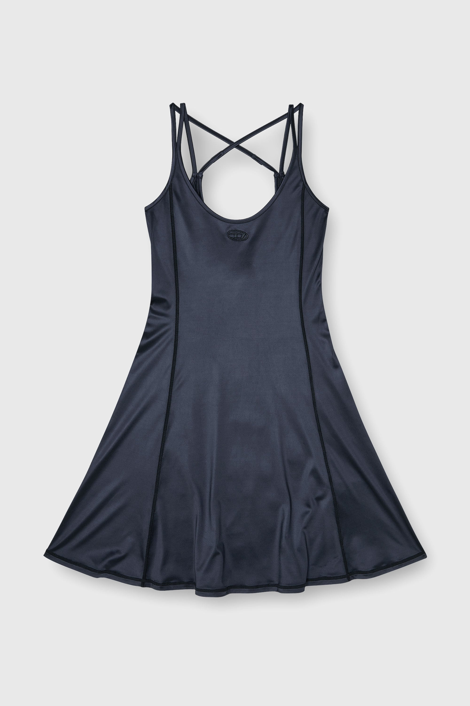 Diesel - D-IMMY, Damen Flie&szlig;endes Minikleid mit doppelten Tr&auml;gern in Schwarz - 2