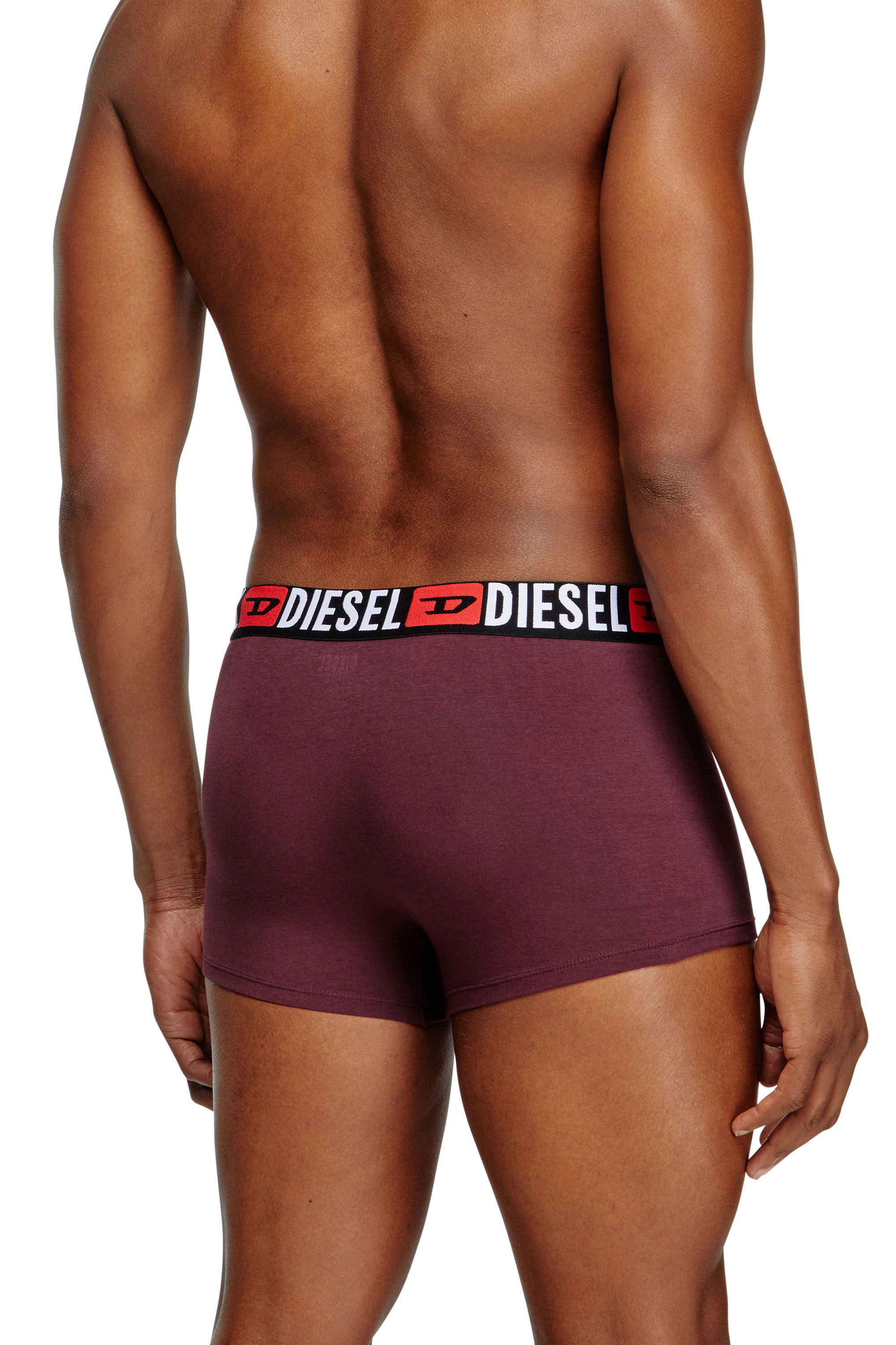 Diesel - UMBX-DAMIENTHREEPACK, Herren Retropants im Dreierpack mit umlaufendem Logo am Bund in Schwarz/Violett - 4