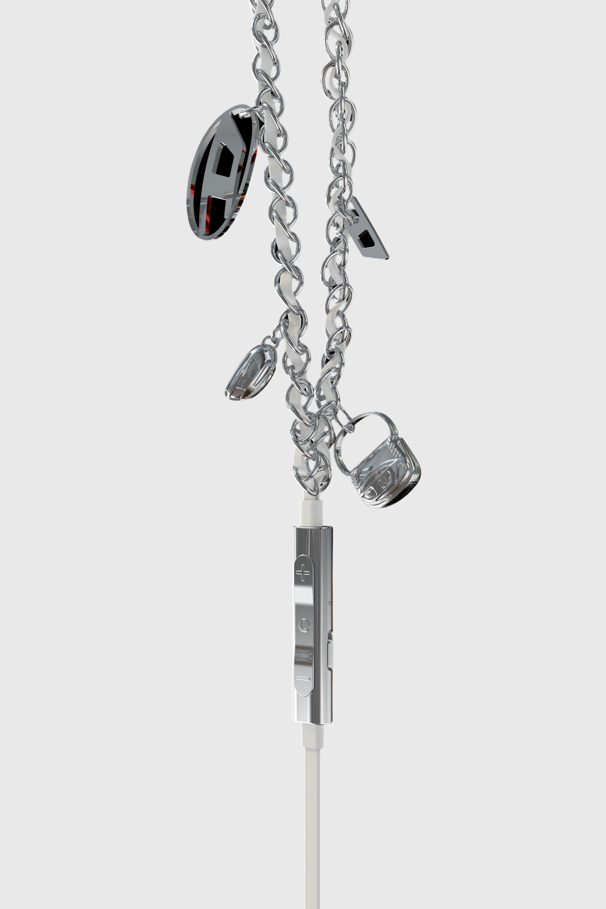 Diesel - 60458  WIRED EARBUDS WIRED EARBUDS, Unisex Wired Earbuds und charms in Silber - 3
