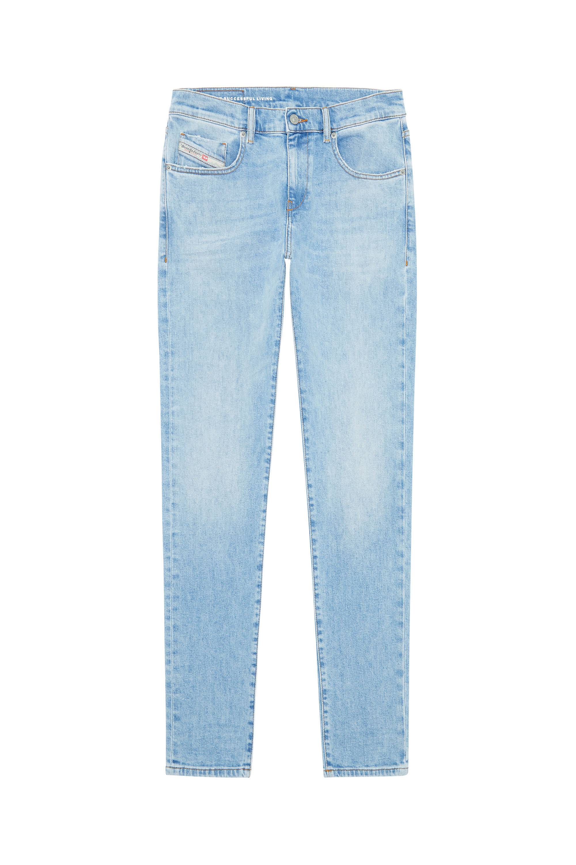 Diesel - 2019 D-Strukt 09F41 Slim Jeans, Hellblau - Image 2