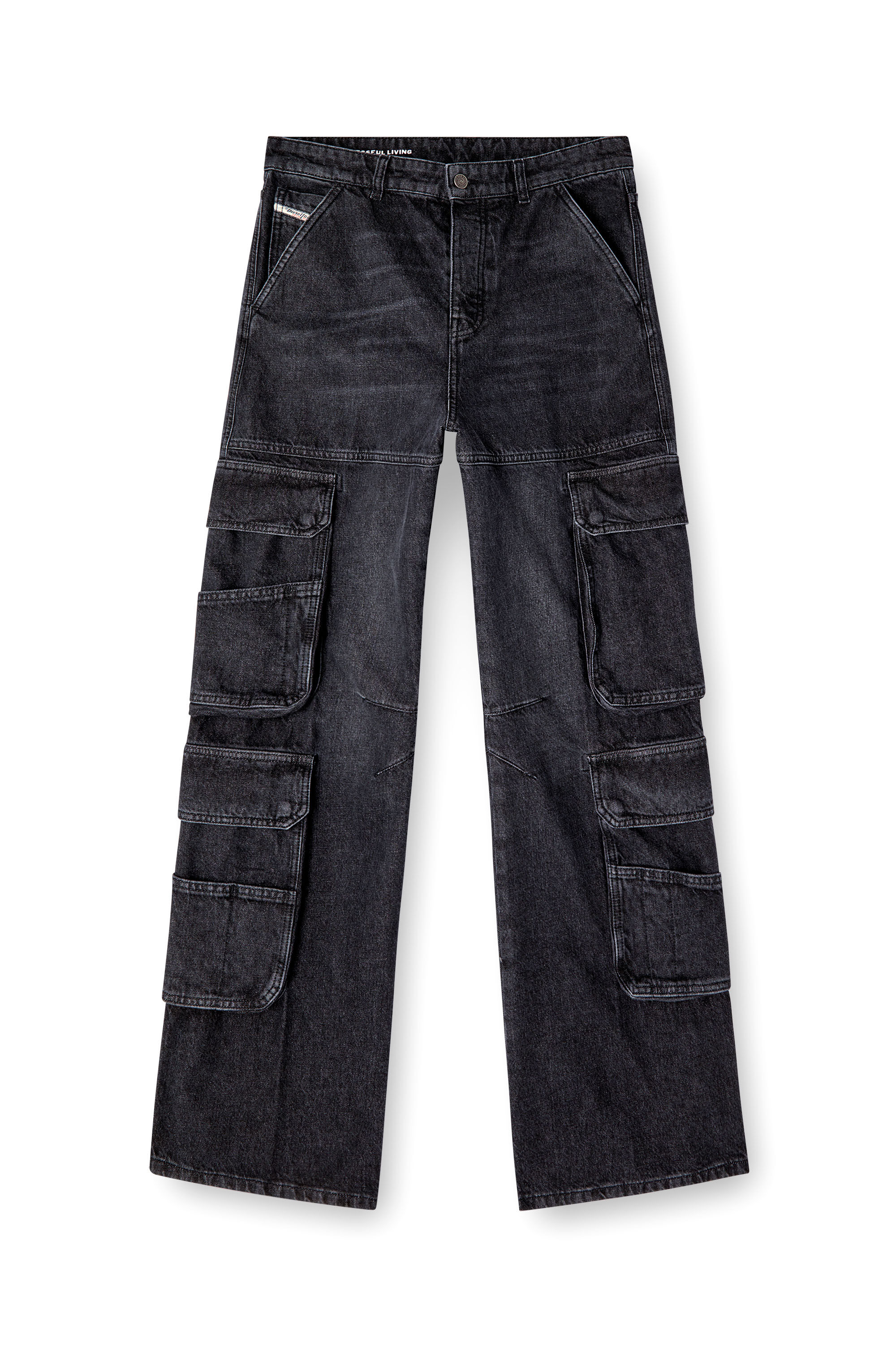 Diesel - Damen Relaxed Jeans 1996 D-Sire 0HLAA, Schwarz/Dunkelgrau - 2