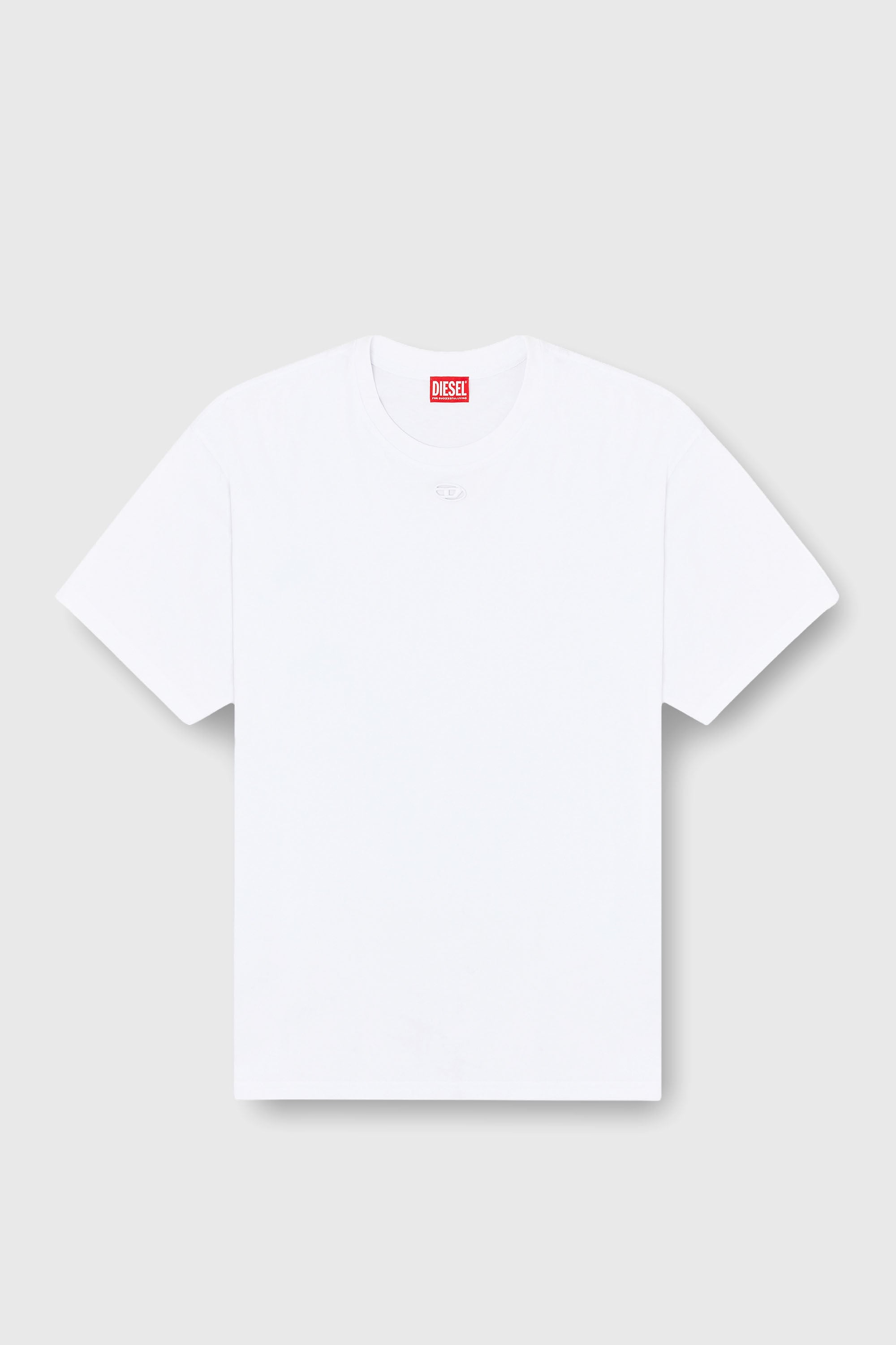 Diesel - T-BOXT-DCO, Herren Locker geschnittenes Baumwoll-T-Shirt mit Oval D Stickerei in Wei&szlig; - 2