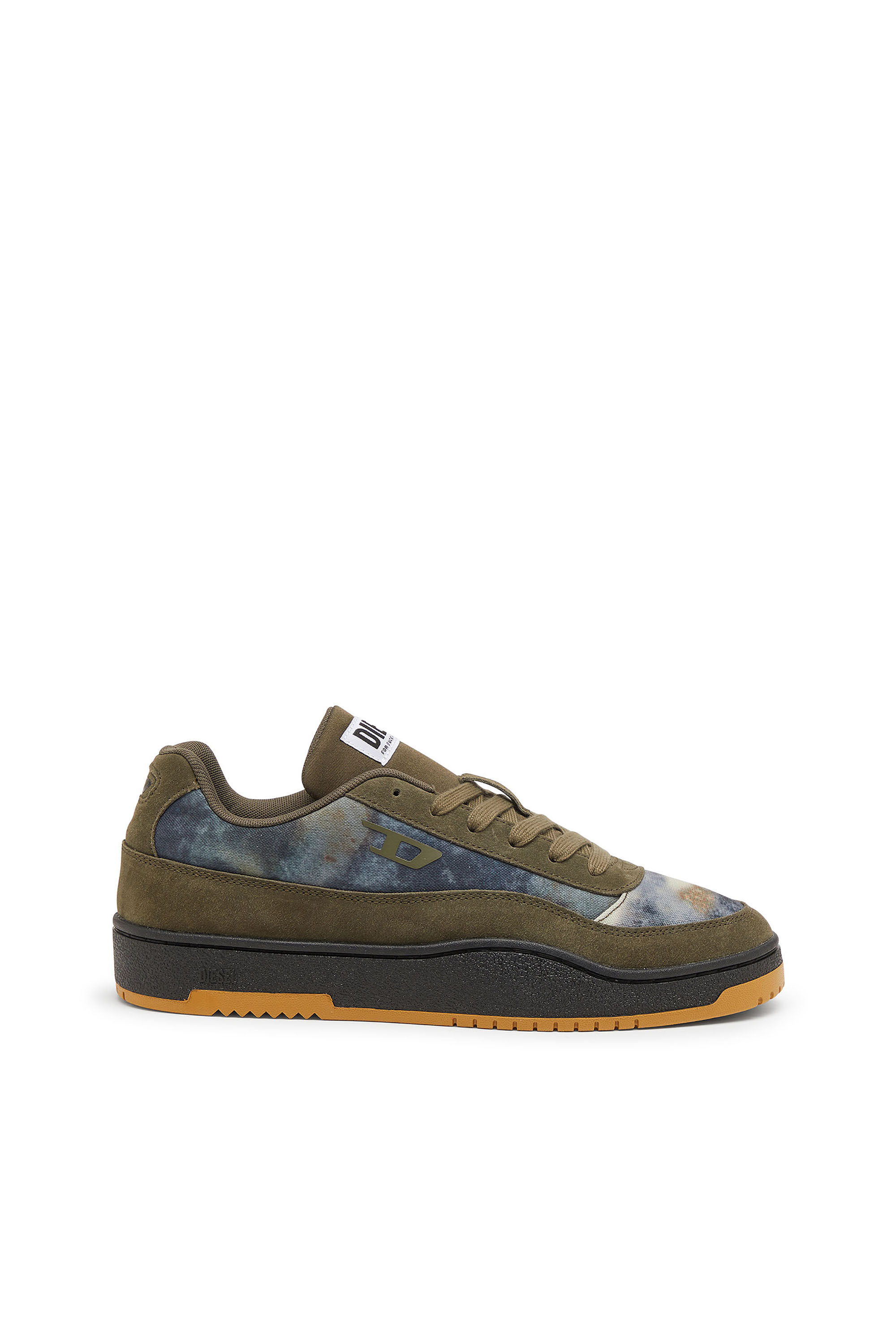 Diesel - S-TRACKER-D LOW, Herren S-Tracker-D Schnürschuhe aus Leder in Grün/Blau - 1