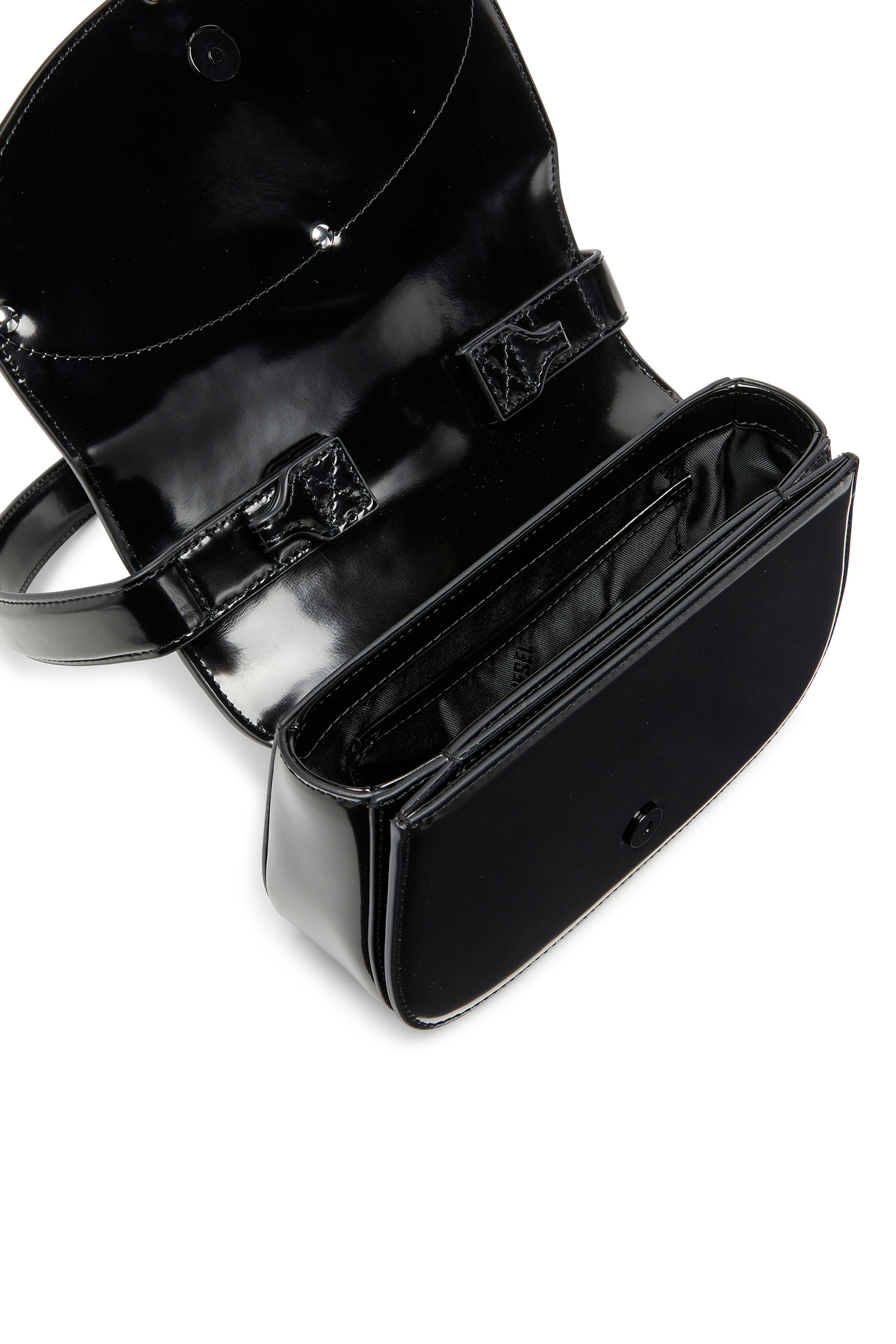 Diesel - 1DR, Woman 1DR-Iconic shoulder bag in mirrored leather in Black - Image 5