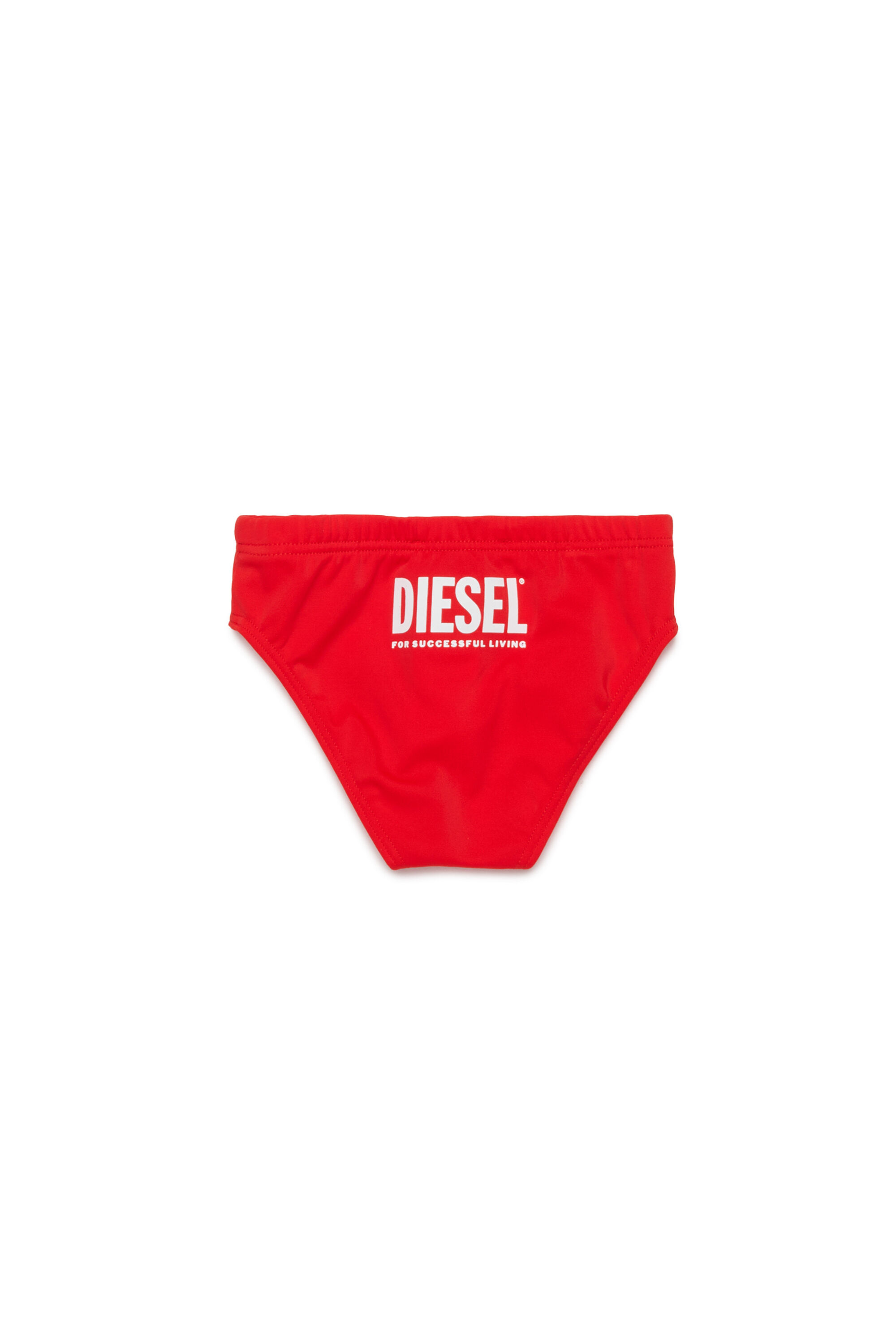Diesel - MILIB, Man's Swim briefs with Diesel print in Red - 2
