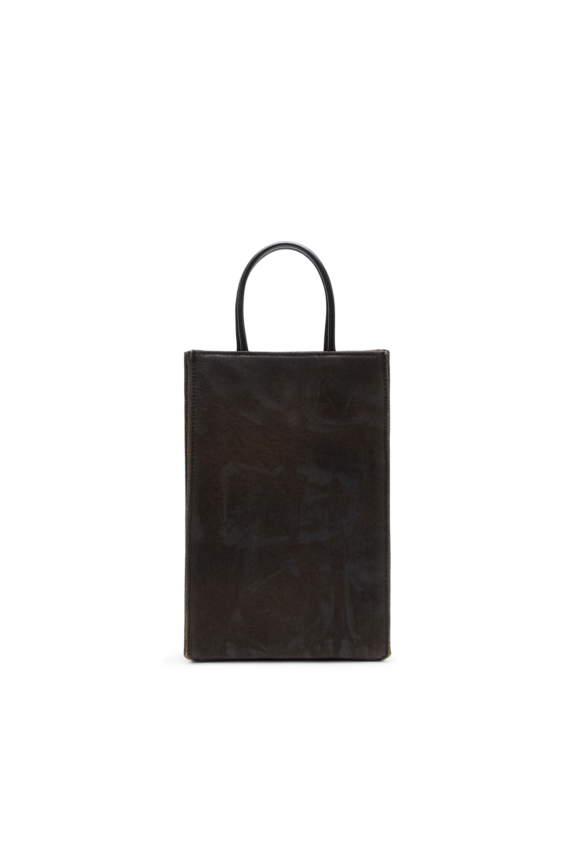 Diesel - LES SHOPPERS SHOPPER M X, Herren Les Shoppers-Tragetasche aus beschichtetem beflocktem Denim in Schwarz - 3