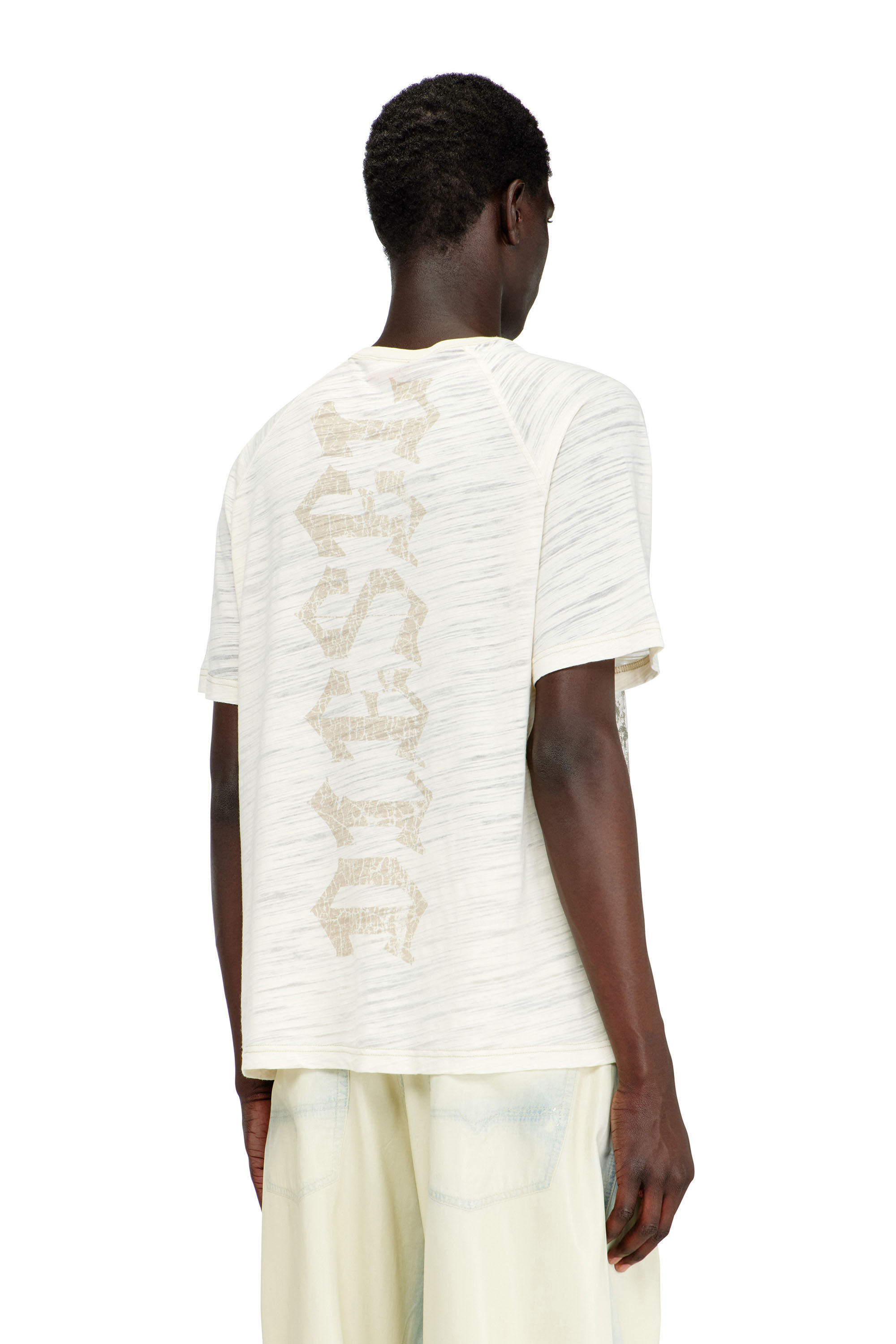 Diesel - T-JALO-A, Herren T-Shirt mit Grafikdruck in Wei&szlig; - 4