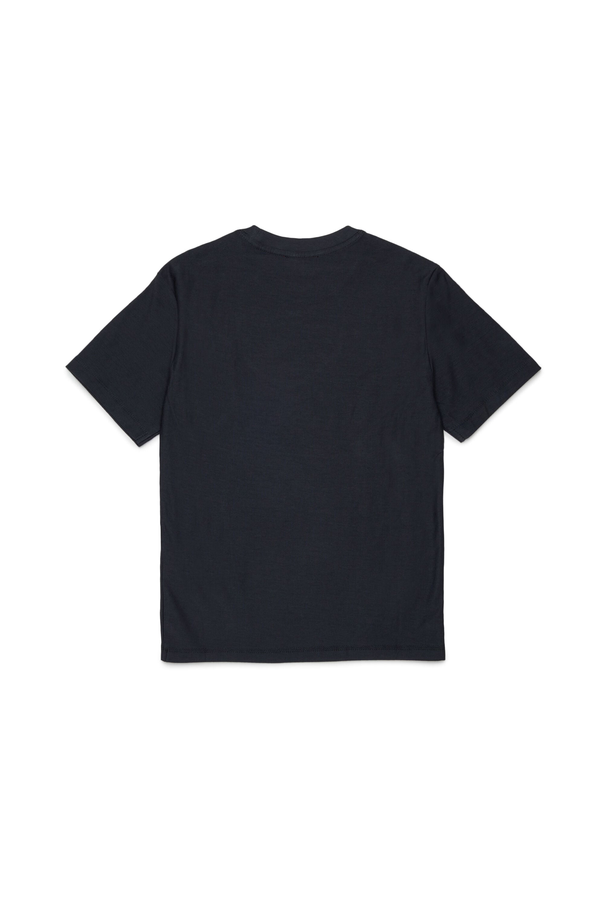 Diesel - TFRIT OVER, Herren T-shirt mit Oval D Logo und Streifeneffekt in Schwarz - 2