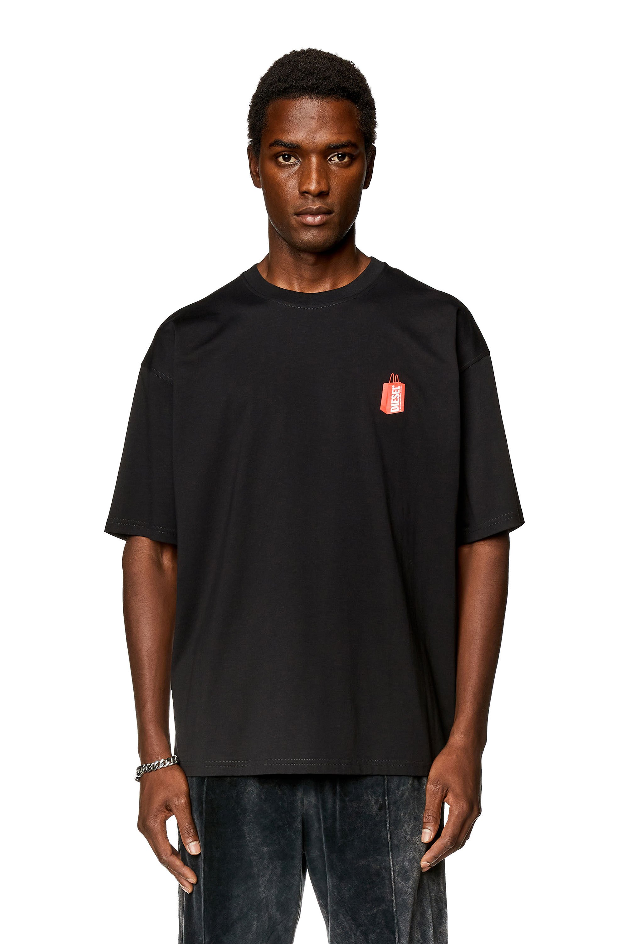 Diesel - T-BOXT-N2, Man T-shirt with Prototype sneaker print in Black - Image 3