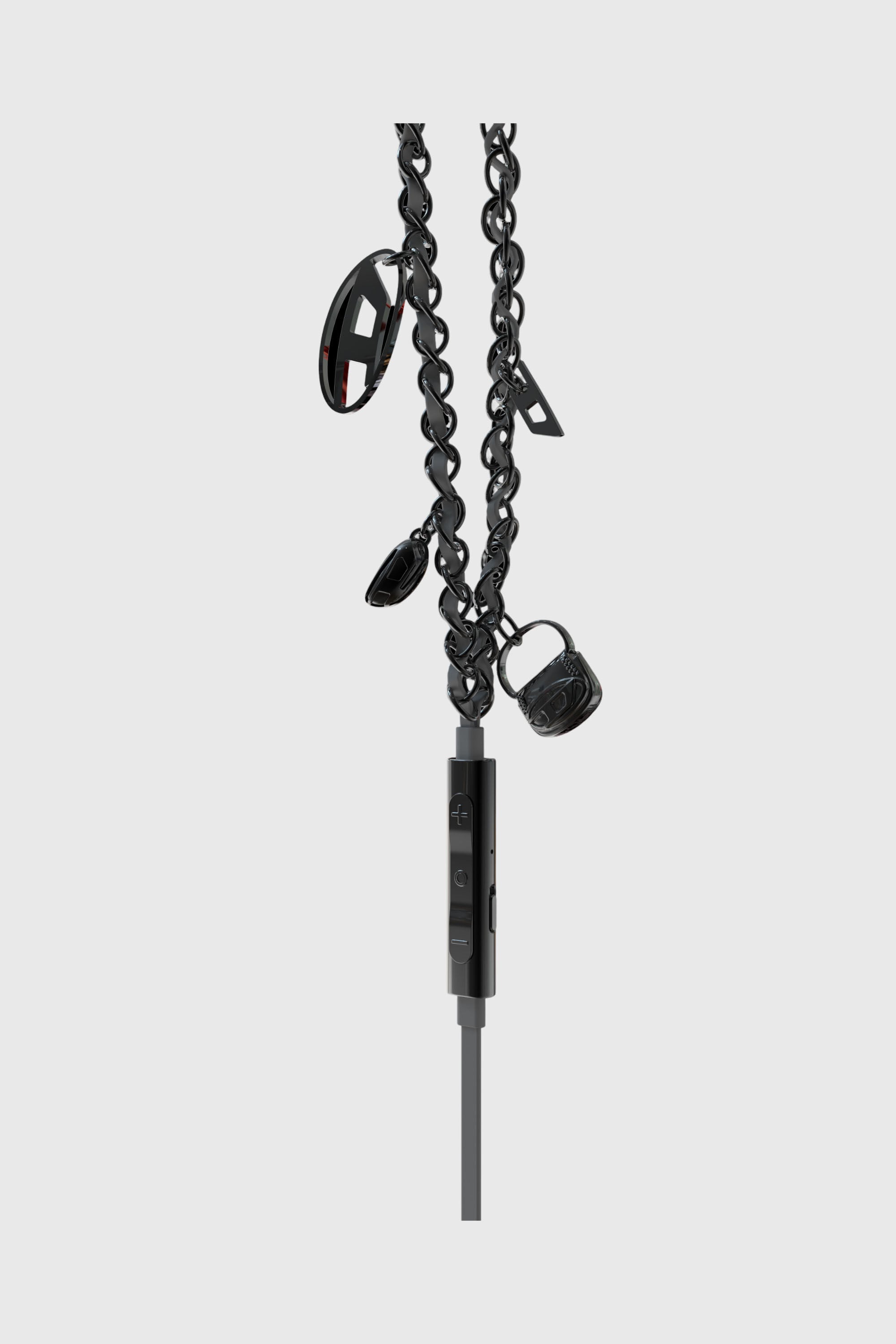 Diesel - 60686 WIRED EARBUDS WIRED EARBUDS, Unisex Wired Earbuds und charms in Schwarz - 3
