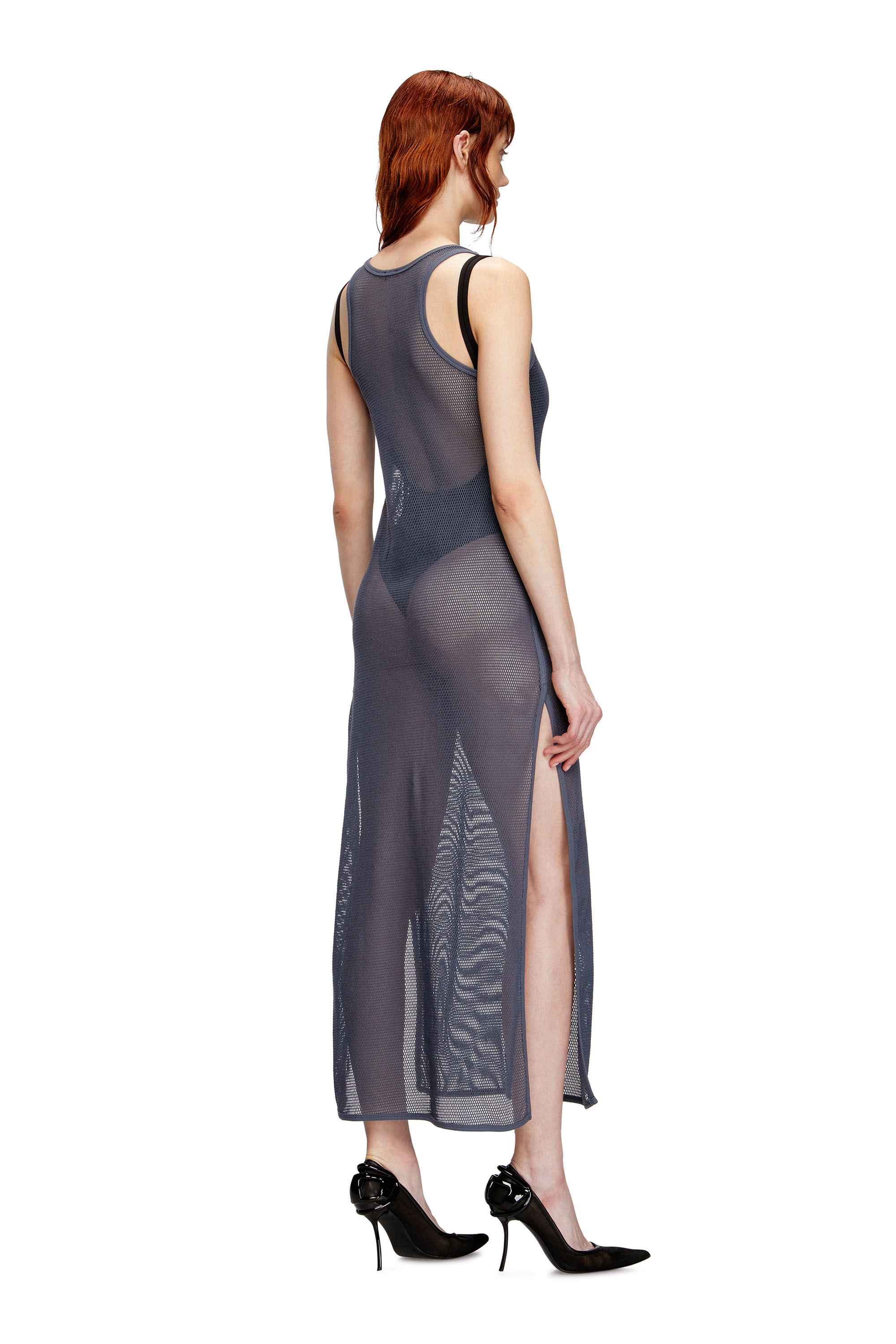 Diesel - JENNIFER-UTLT, Damen Strand-Kleid aus Mesh in Grau - 2