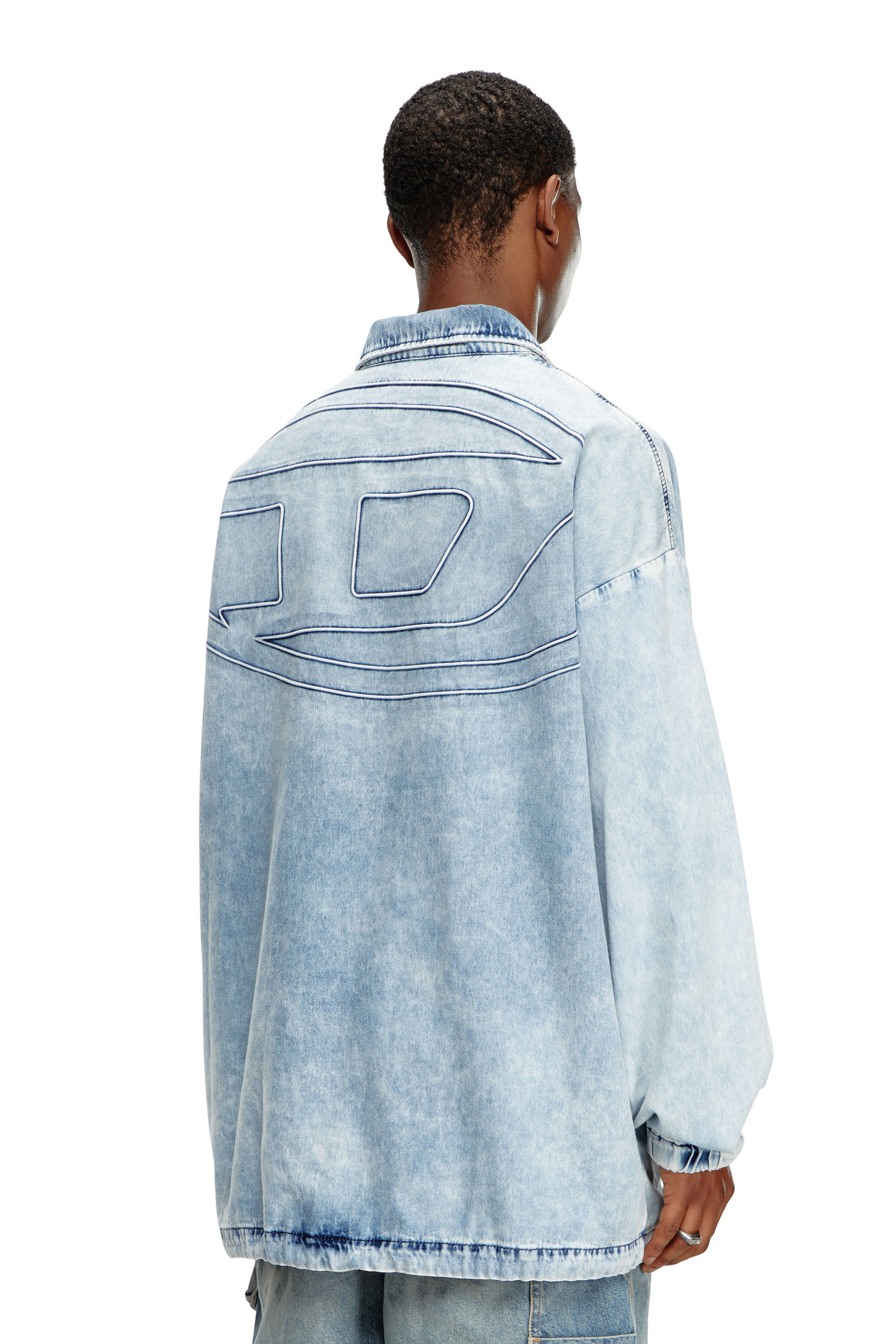 Diesel - D-KRAP-S1, Herren Jeansjacke mit Oval D in Hellblau - 3