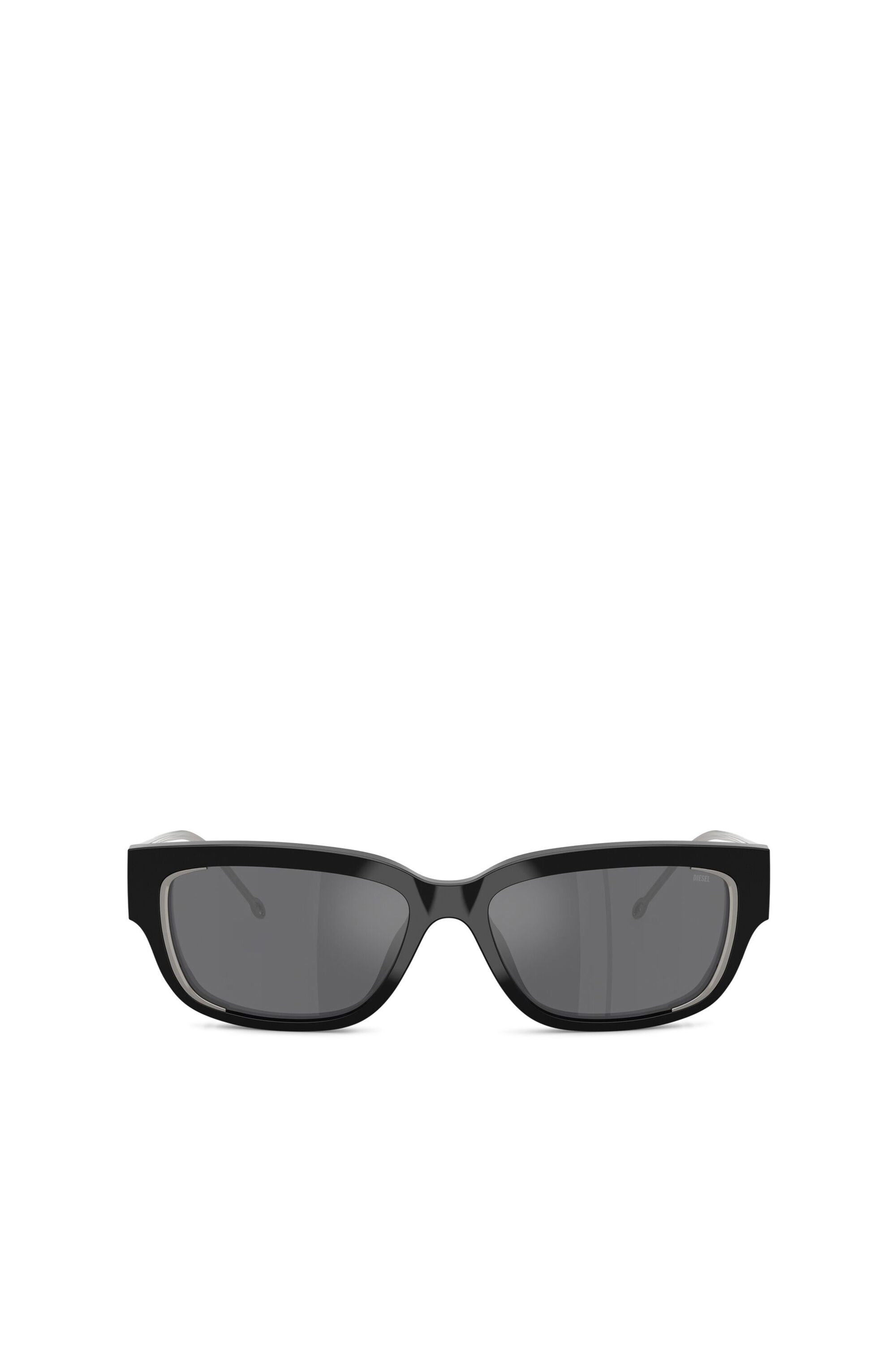 Diesel - 0DL2002 SIZE 56, Unisex Rechteckiges Modell Brille in Grau - 1