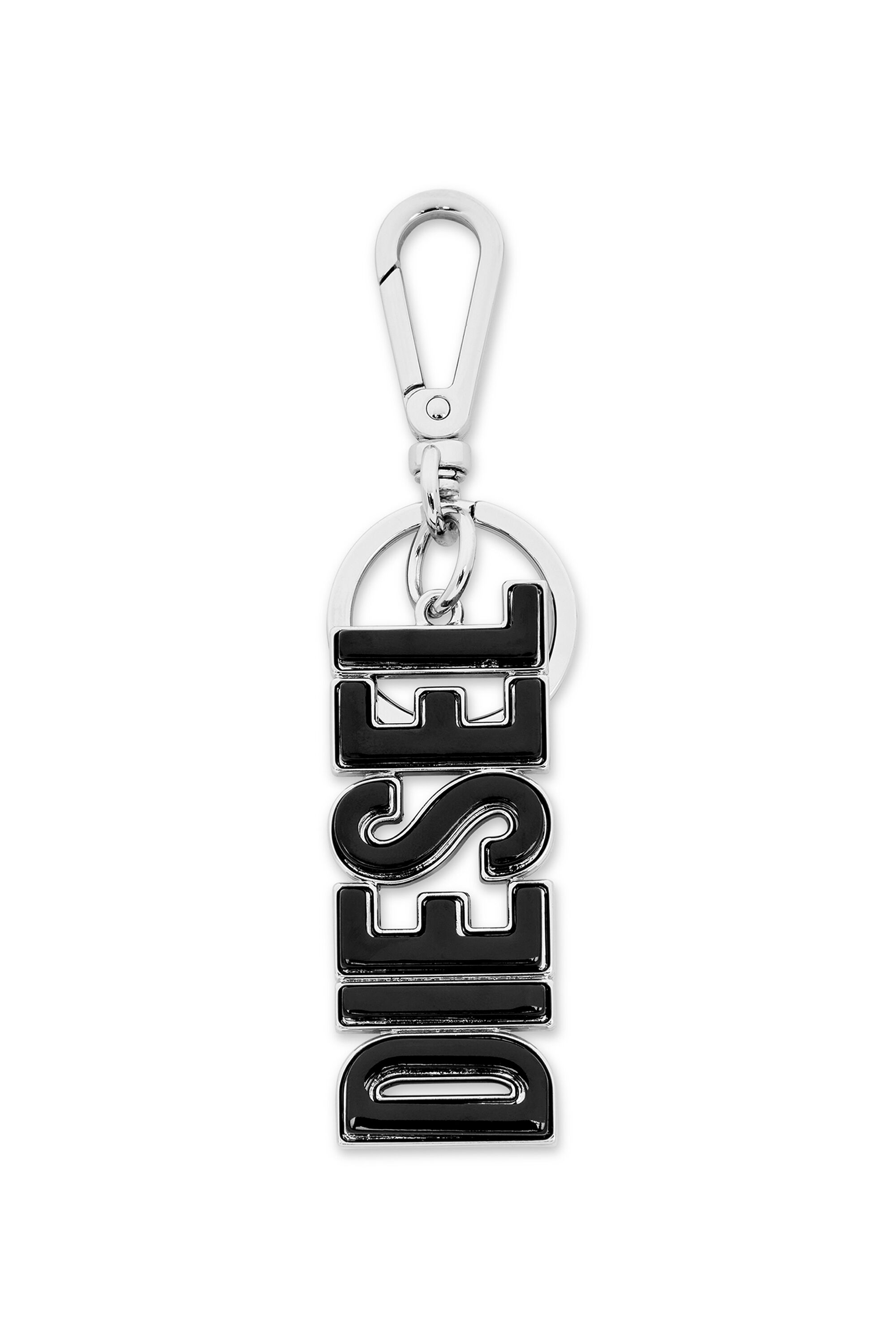 Diesel - DSL 3D KEY RING, Herren DIESEL-Schl&uuml;sselring aus Metall und Harz in Schwarz/Rot - 1