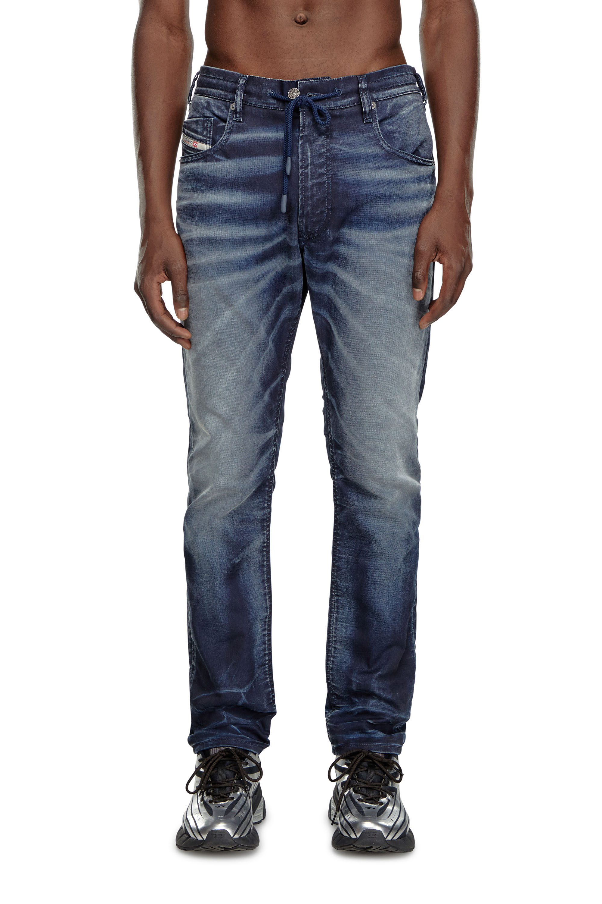 Diesel - Herren Tapered 2030 D-Krooley Joggjeans® 068MD, Dunkelblau - Image 3