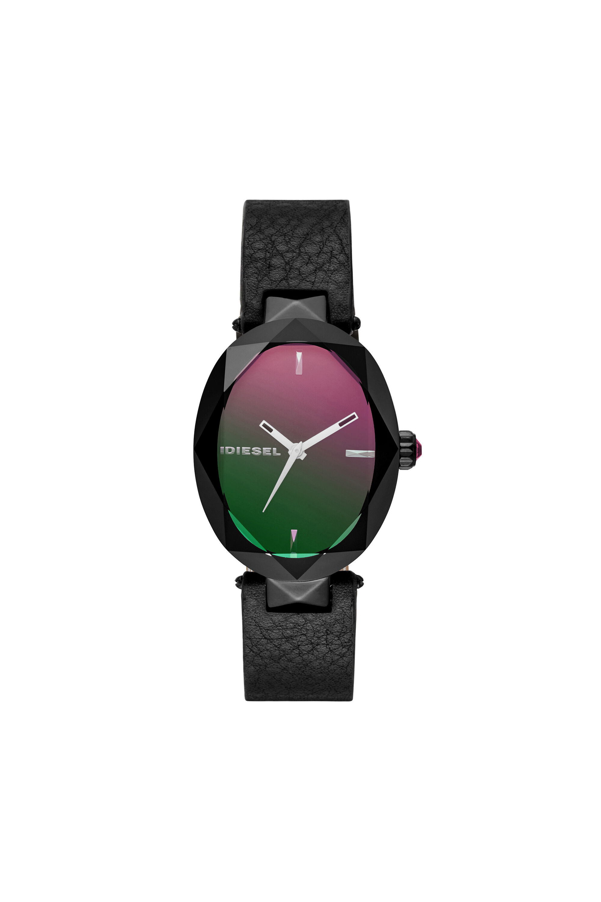 DZ5578 Woman Jules three hand black leather watch Diesel