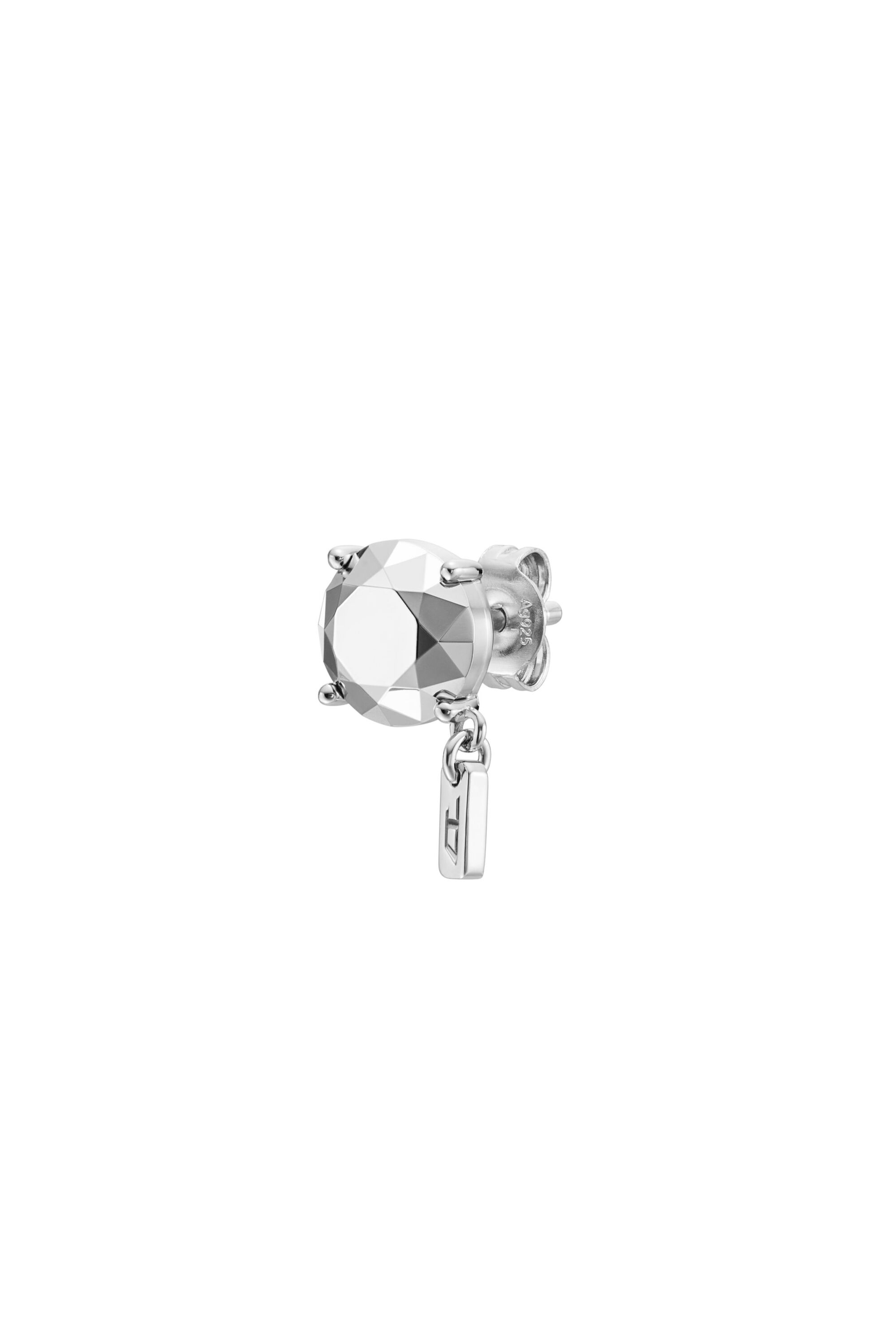 Diesel - DL1352040 STERLING SILVER JEWEL, Unisex Ohrstecker aus Sterlingsilber mit Diamantschliff in Silber - 2